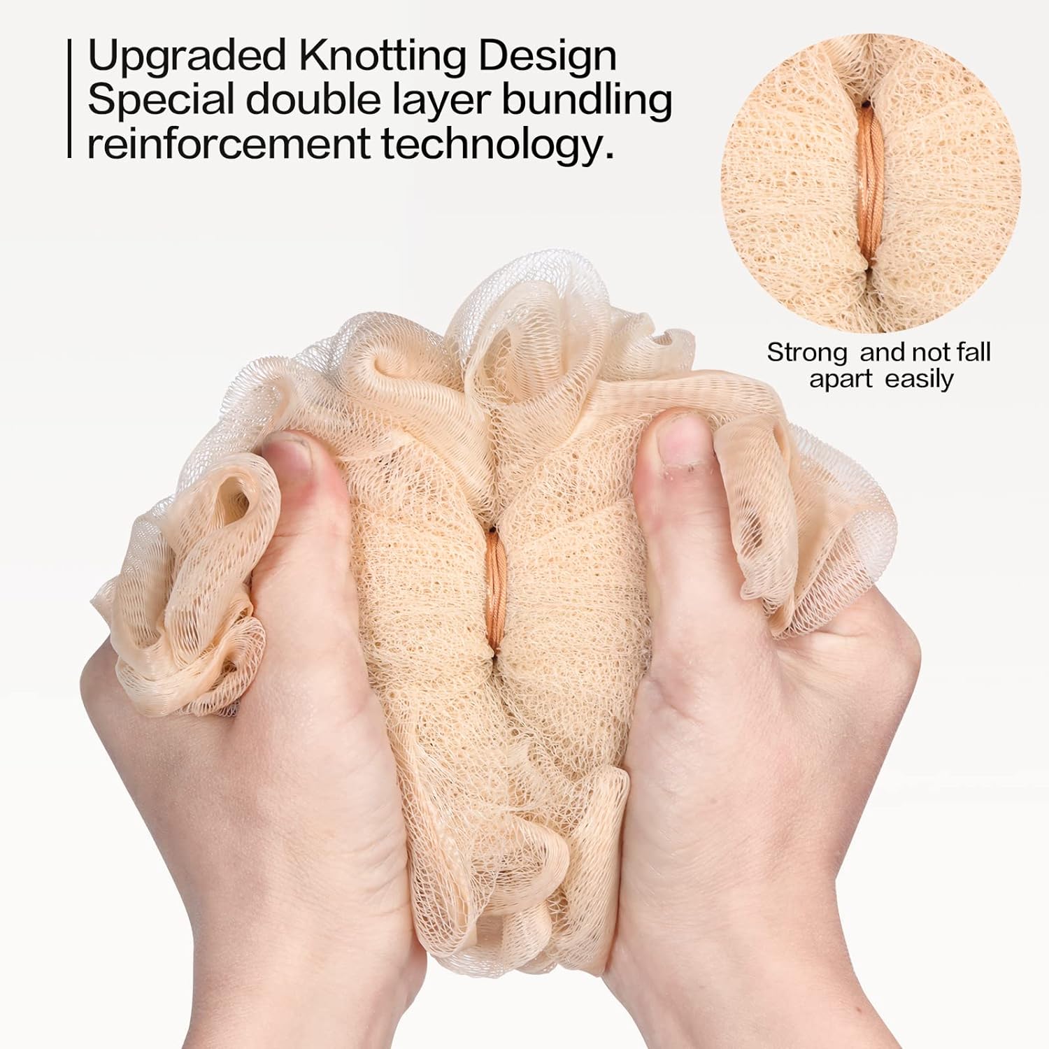 fishent loofah bath sponge 4 pack soft loofa exfoliating body scrubber mesh shower puff pouf ball luffa