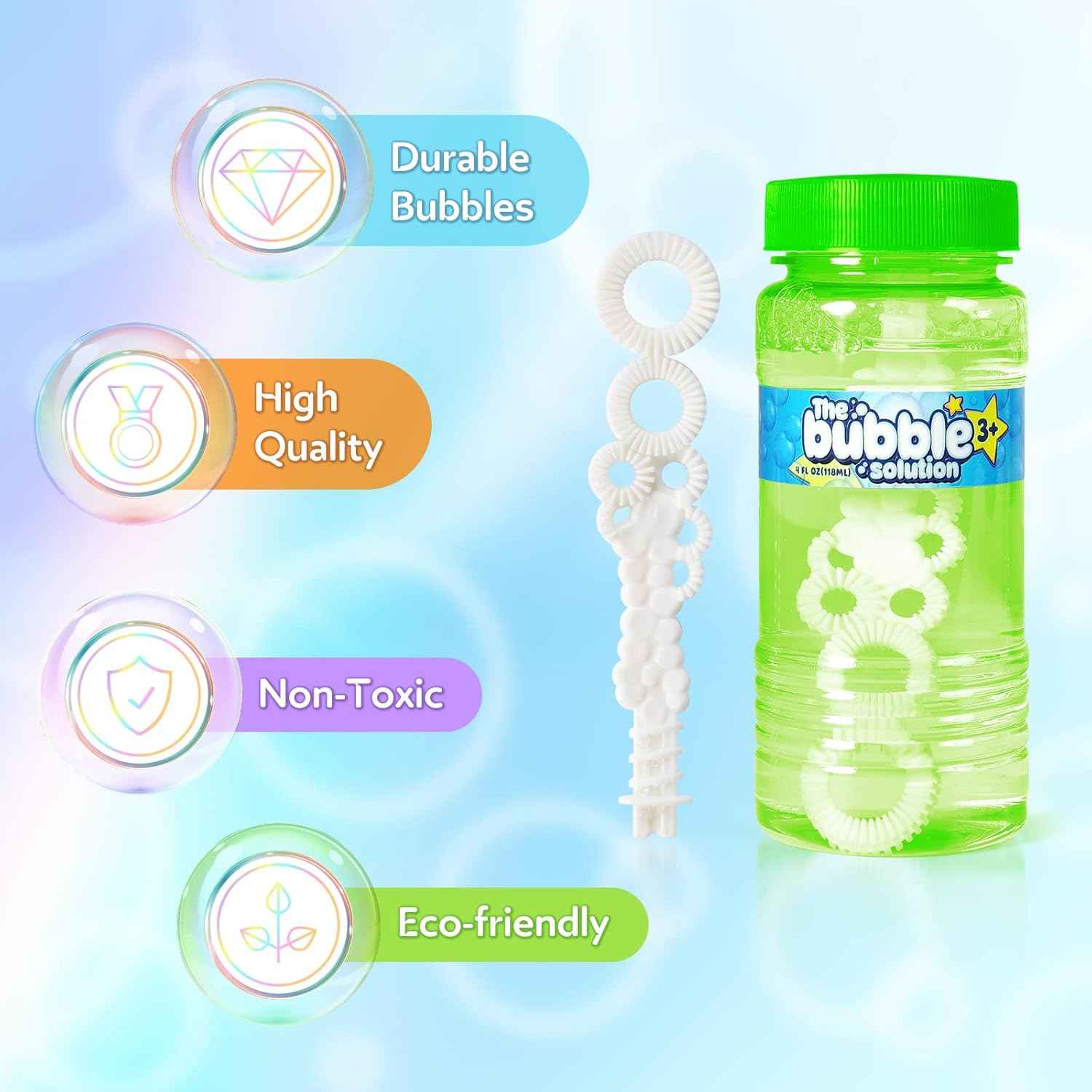 48 Pcs Bubble Bottles with Wand,Bubbles Party Favors for Kids,Summer Toys, Blow Bubbles Solution Novelty Toy, Party Favors, Birthday Party Supplies, Outdoor & Indoor Activity,4oz,6 Colors