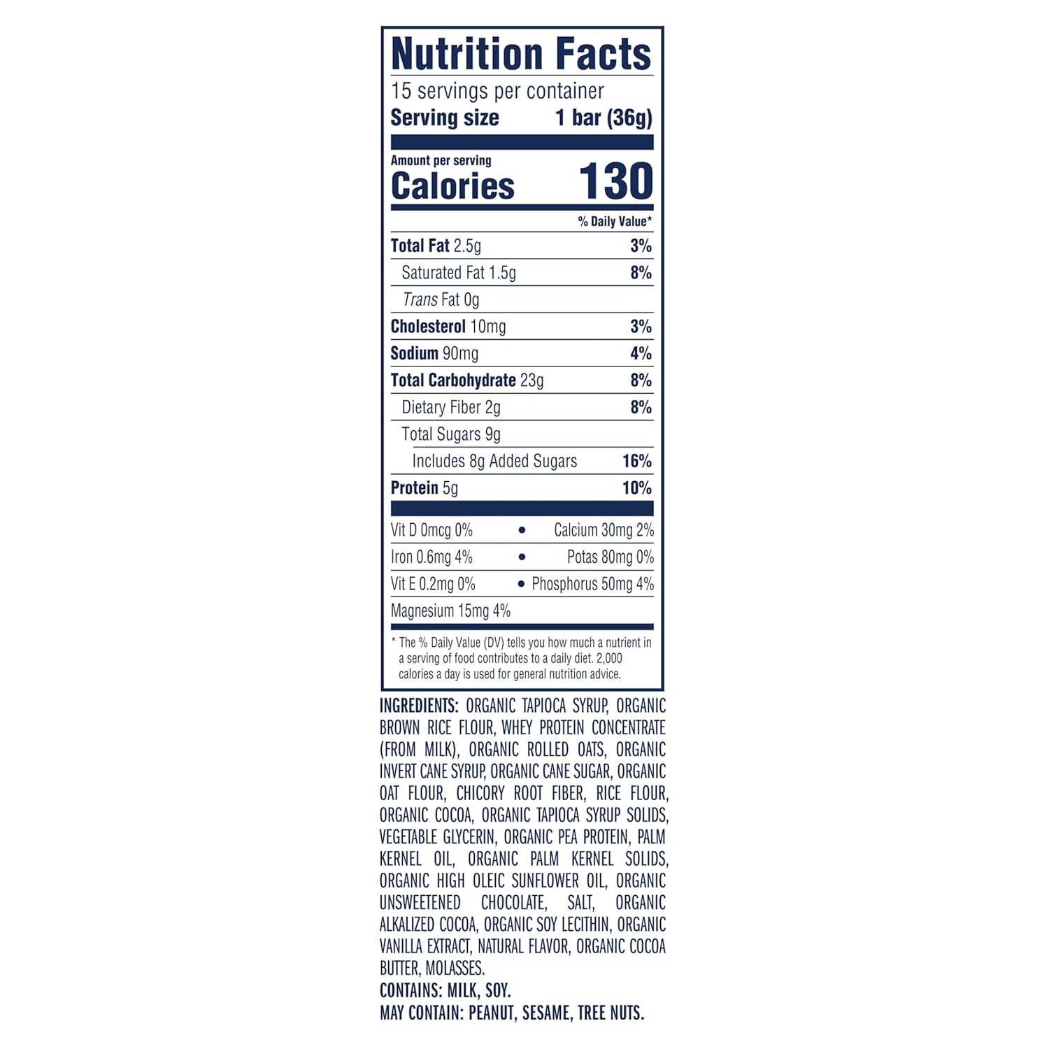 Zbar Protein Chocolate Chip Crispy Snack Bars 15 Pack Non-GMO Gluten Free 5g Protein