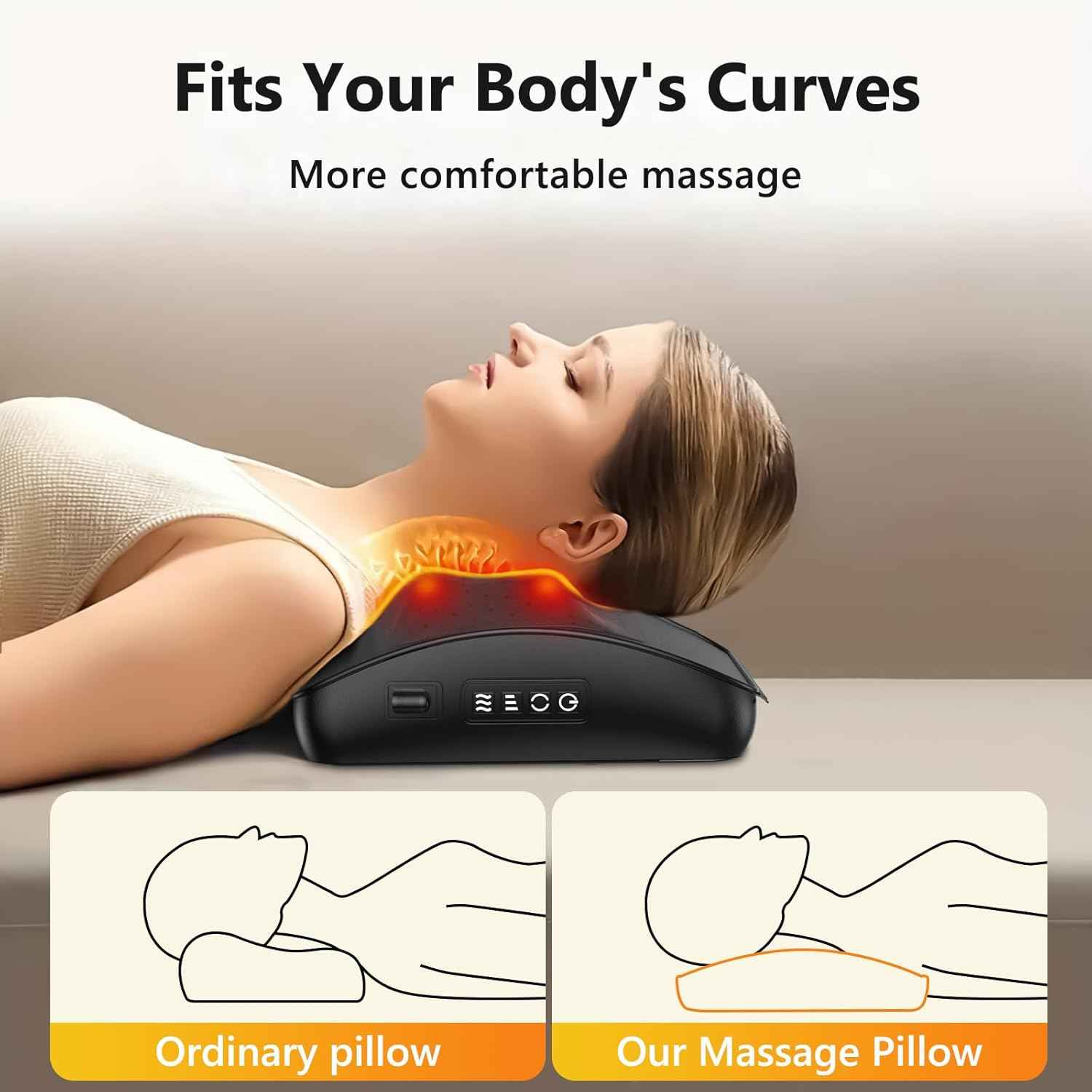 iKristin Back Massager,Back and Neck Massager with Heat,Shiatsu Deep Tissue Back Massager,Electric Massage Pillow for Shoulders,Legs,Foot,Body Muscle Relief,Neck Massager for Women/Men/Dad/Mom