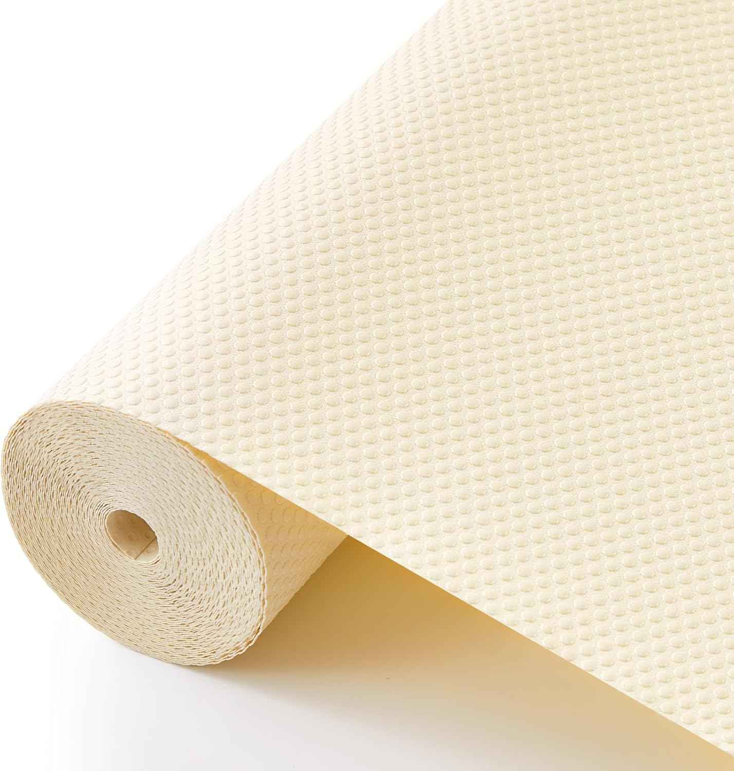 100% EVA Shelf Liner for Kitchen Cabinet, 24" x 360" Drawer Liners Non Adhesive Non Slip Waterproof Plastic Paper, Dresser Pantry Bathroom Refrigerator Protector, Clear