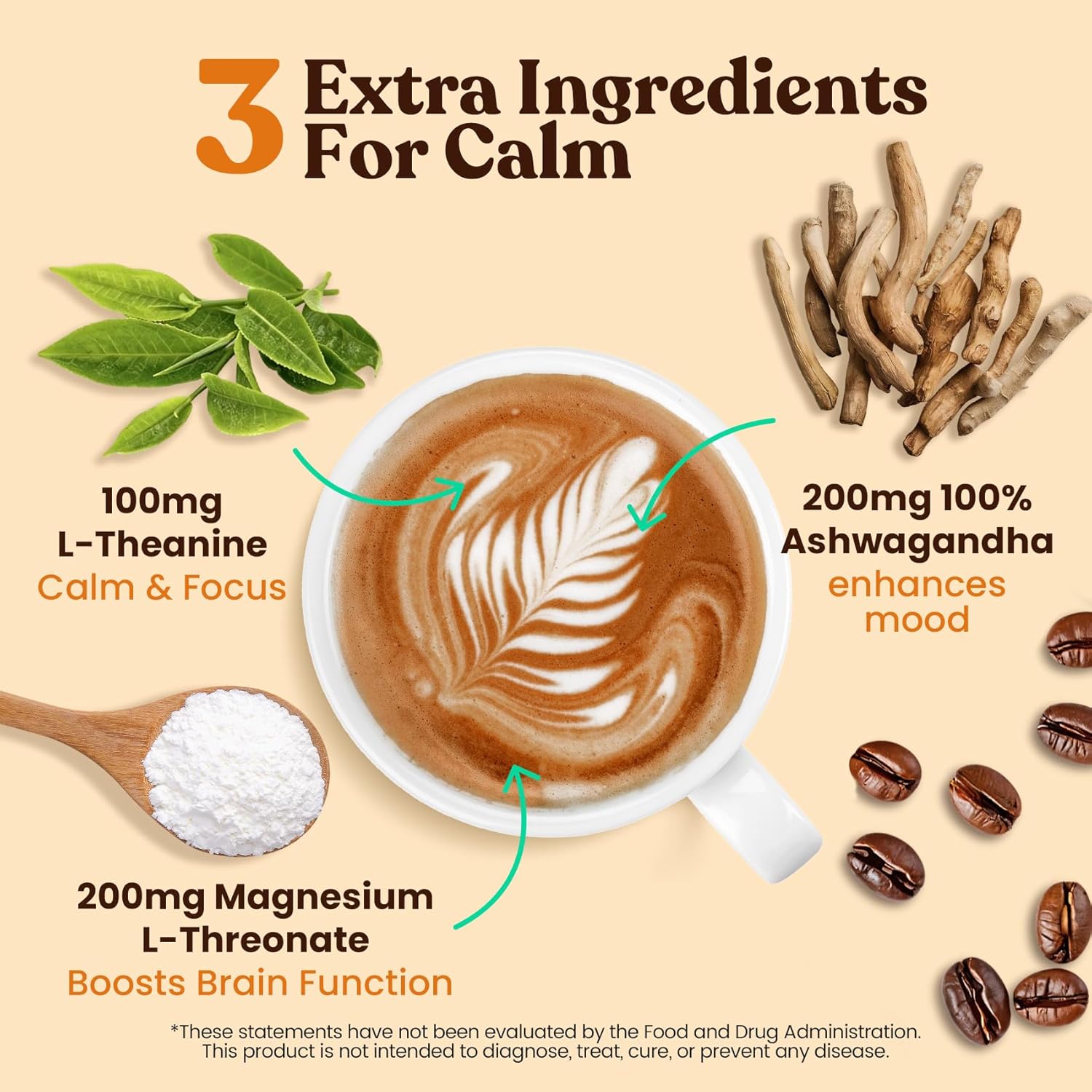 venture pal 48000mg lion's mane mushroom coffee with 12 adaptogenic mushrooms, 40 servings, instant coffee