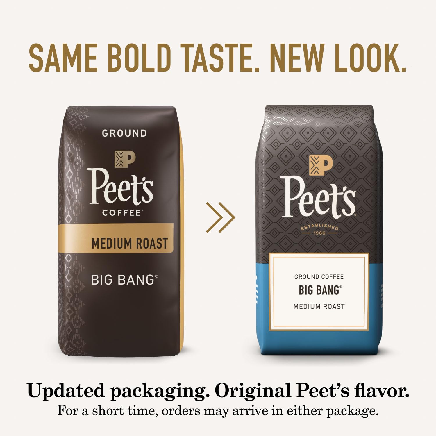 Peet's Big Bang 18 Ounce Medium Roast Ground Arabica Coffee Bag