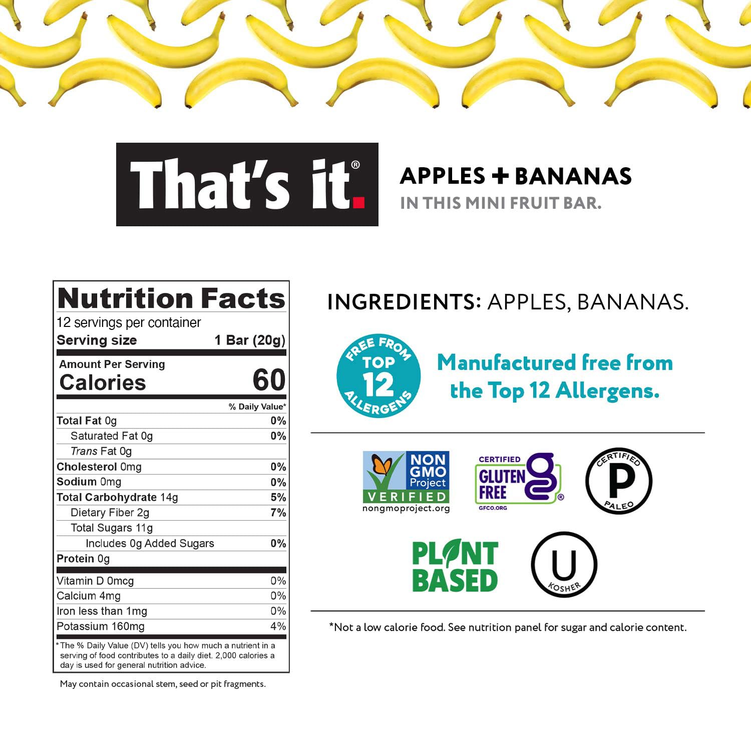 That's it. Mini fruit bars gift pouch, 36 count, variety pack, no sugar added, plant-based, vegan & gluten-free