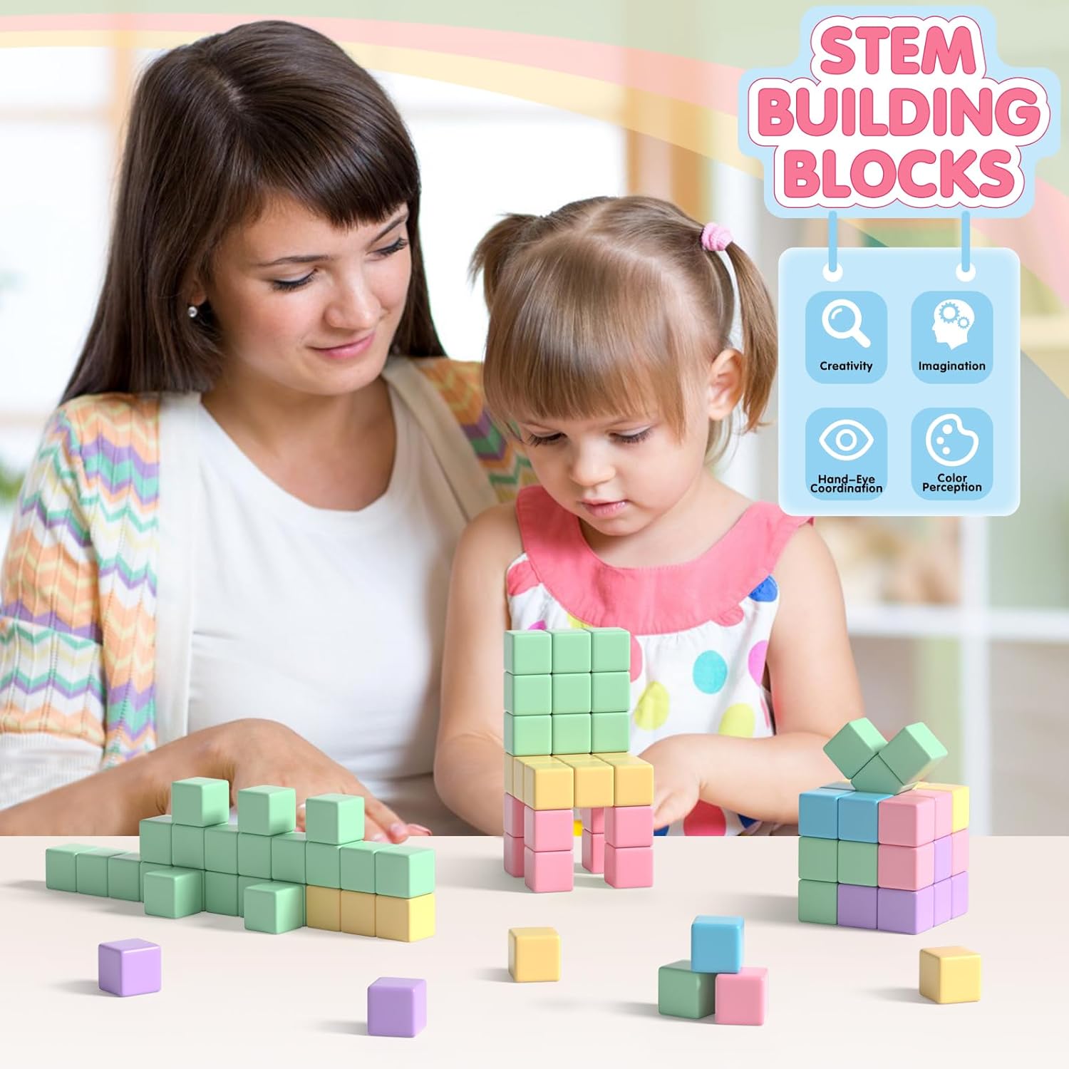 Apluses 32pcs Magnetic Blocks Building Cubes for Toddlers, Classroom Must Haves Creative Learning Kids Gifts, Preschool Montessori Sensory Autism Magnet Toys for Boys and Girls Ages 3 4 5 6