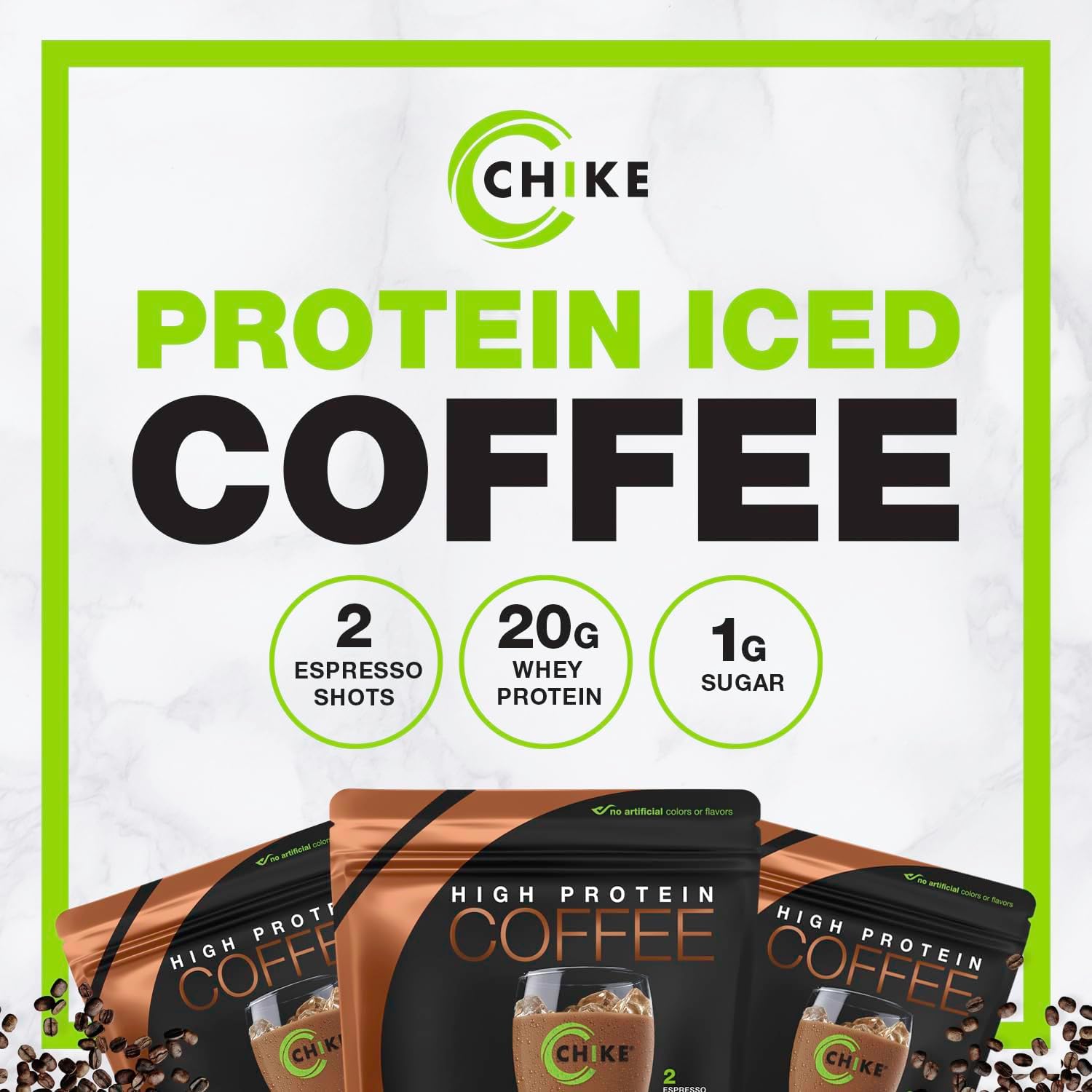Chike Mocha High Protein Iced Coffee, 20g Protein, 2 Shots Espresso, 1g Sugar, Keto Friendly, Gluten Free, 14 Servings