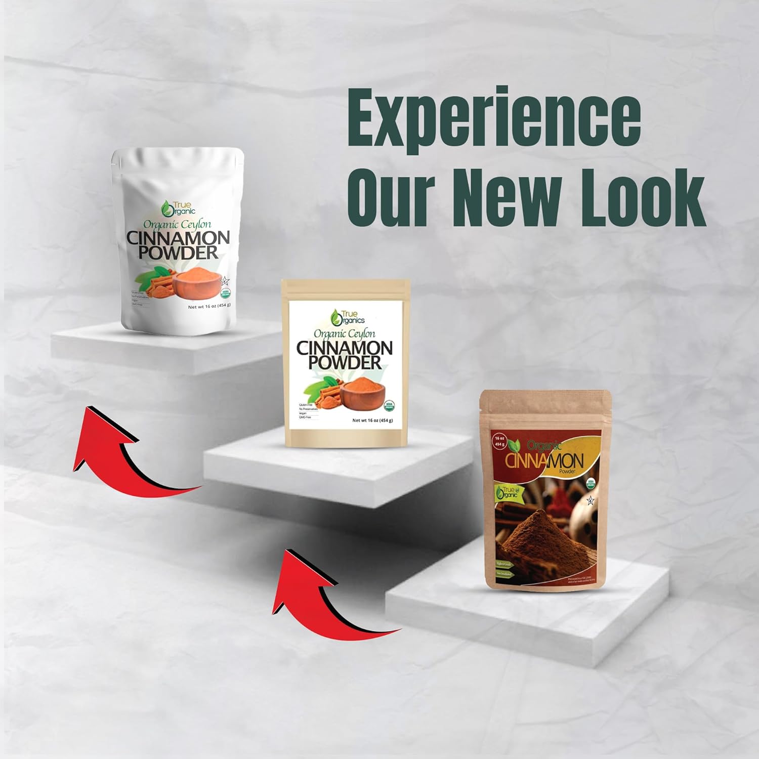 True Organic 1 lb Pure Ceylon Cinnamon Powder, Premium Grade, Gluten Free, USDA & Kosher Certified