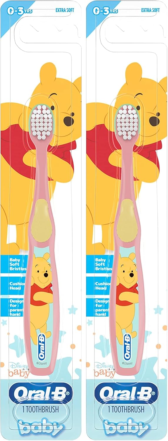 oral-b baby toothbrush pooh 0-3 years baby soft bristles manual 1 count