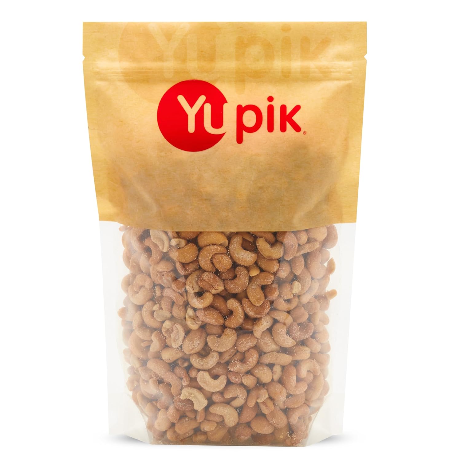 Yupik whole cashews, 2.2 lb, gluten-free, kosher, vegan, crunchy, savory snacks, lightly coated with salt