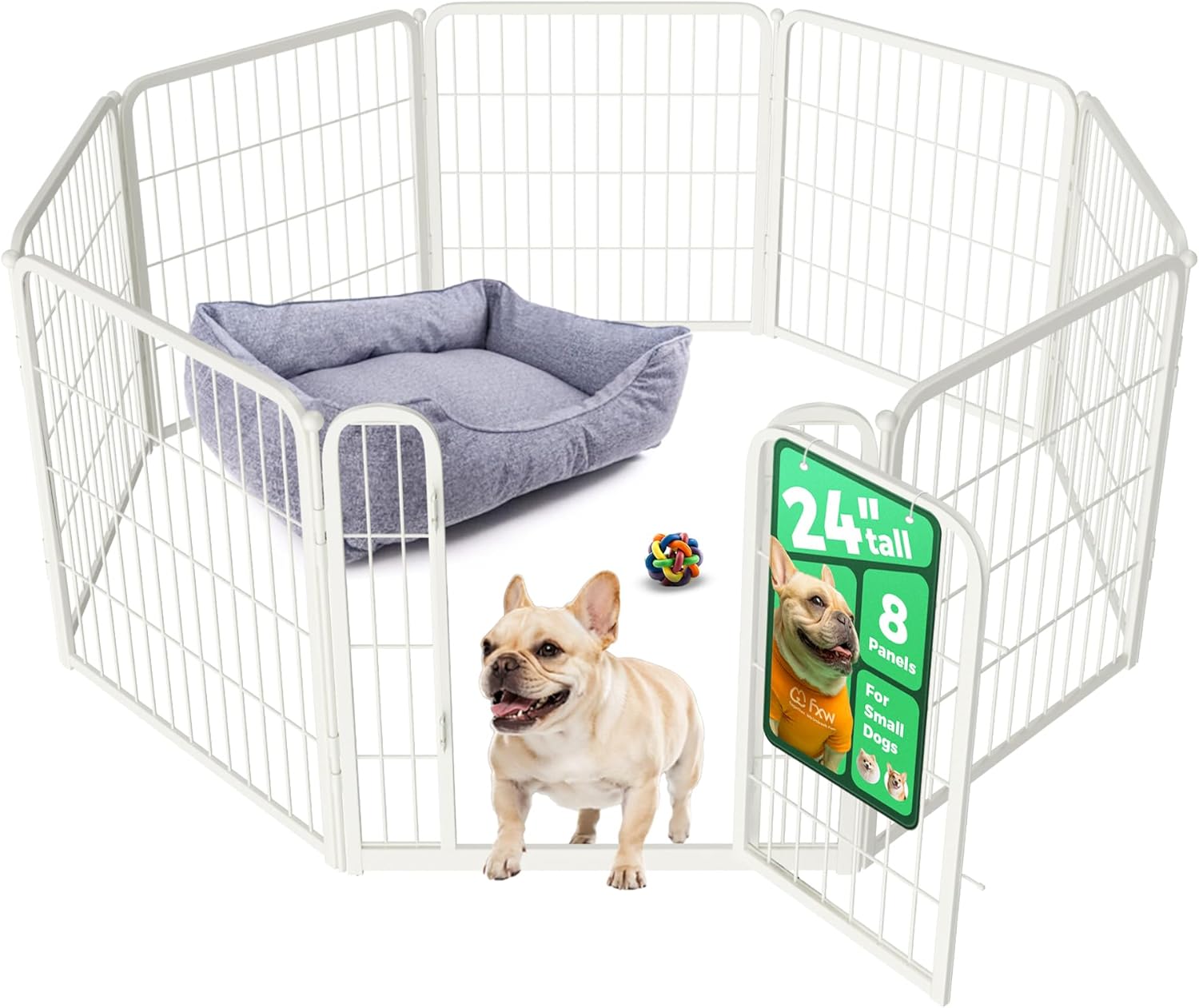 fxw homeplus unleashed 24 inch 6 panels dog pen black patented