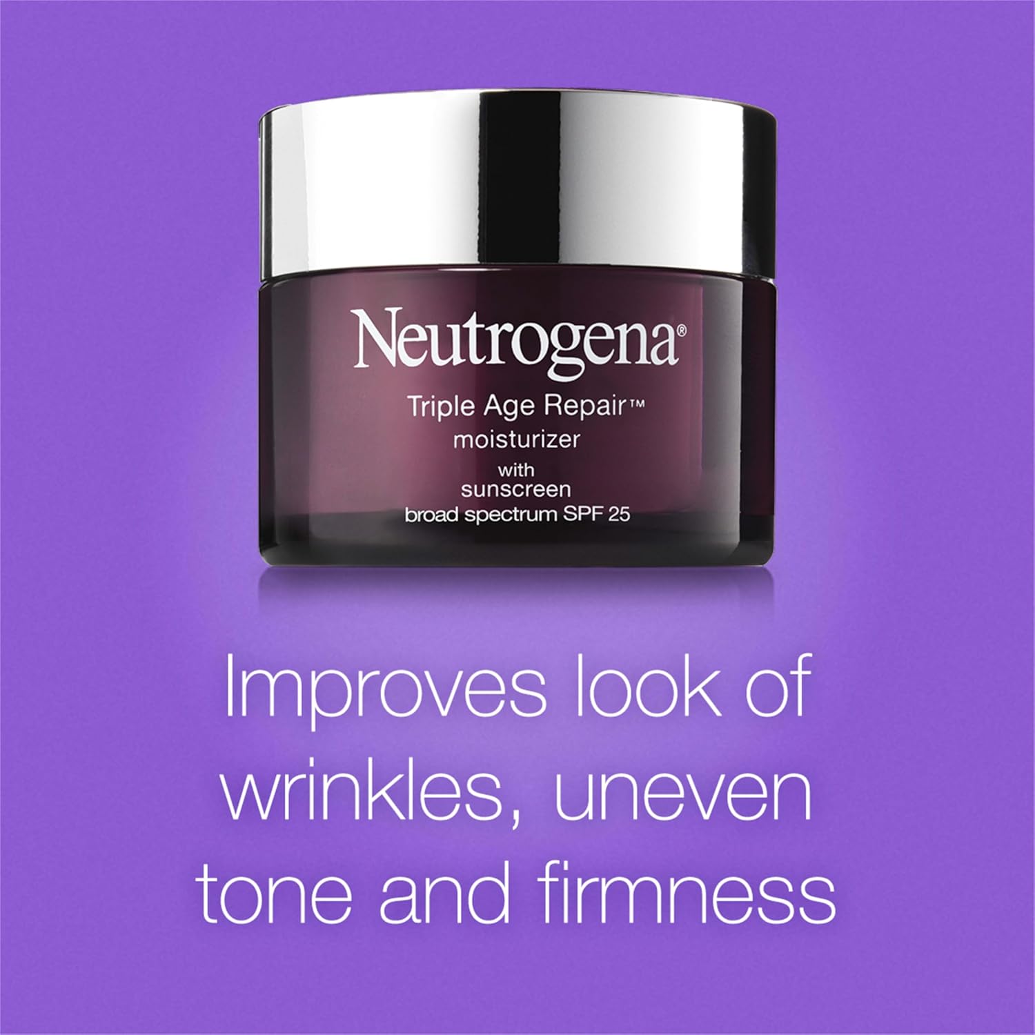 Neutrogena Triple Age Repair Face Moisturizer with Hexinol & Vitamin C, Anti-Wrinkle Cream with SPF 25, 1.7 oz for Women & Men