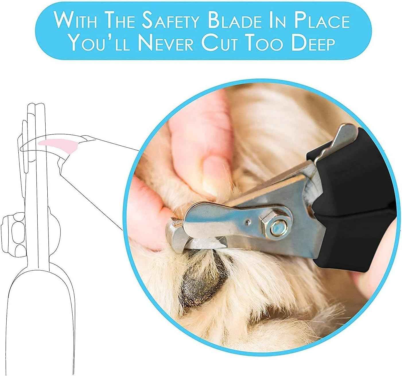 Candure Dog Nail Clippers and Trimmer with Safety Guard to Avoid Over-Cutting Toe Nails Professional Grooming Pet Nail Clipper with Nail File for Small Medium-Large Breeds