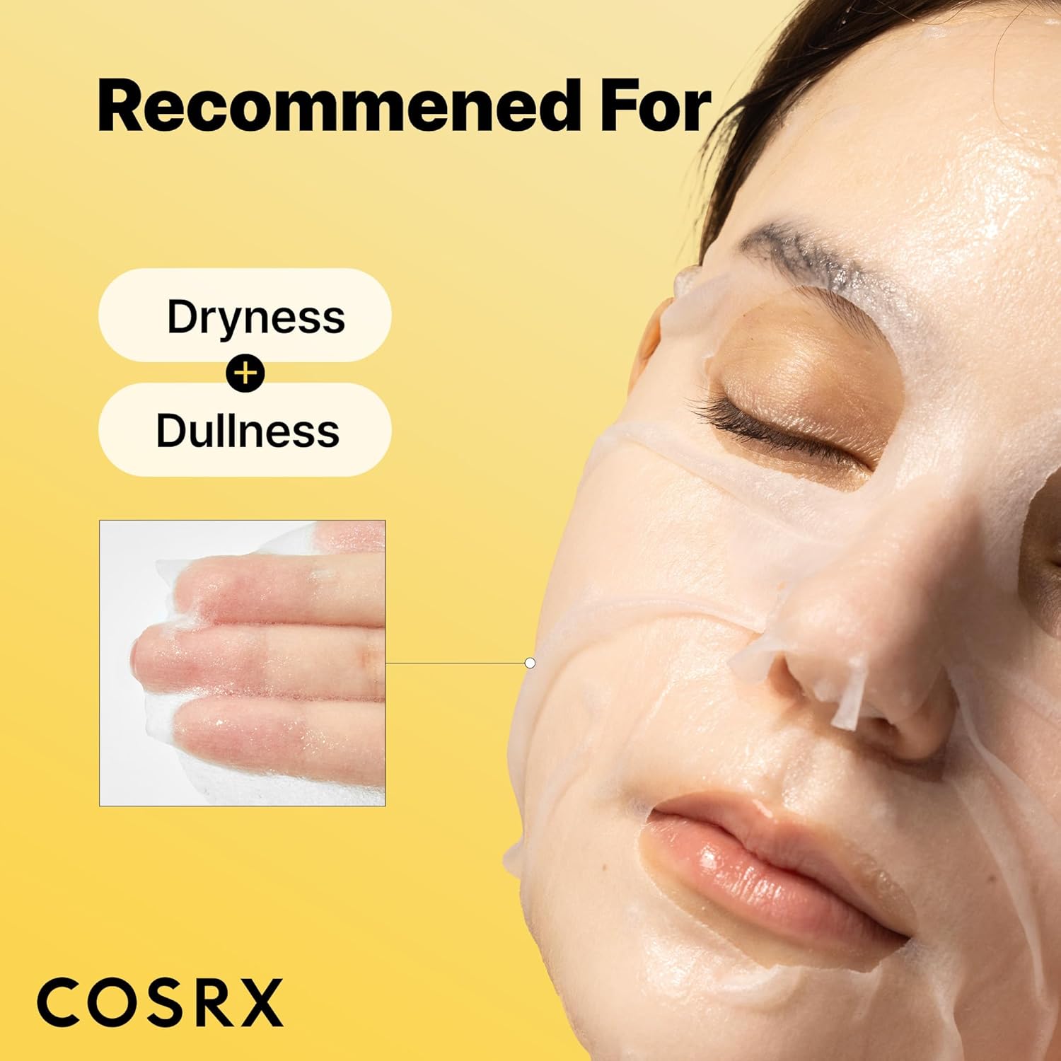 cosrx snail mucin sheet mask 10ea, 35000ppm snail mucin, self care, dry sensitive skin, cruelty free