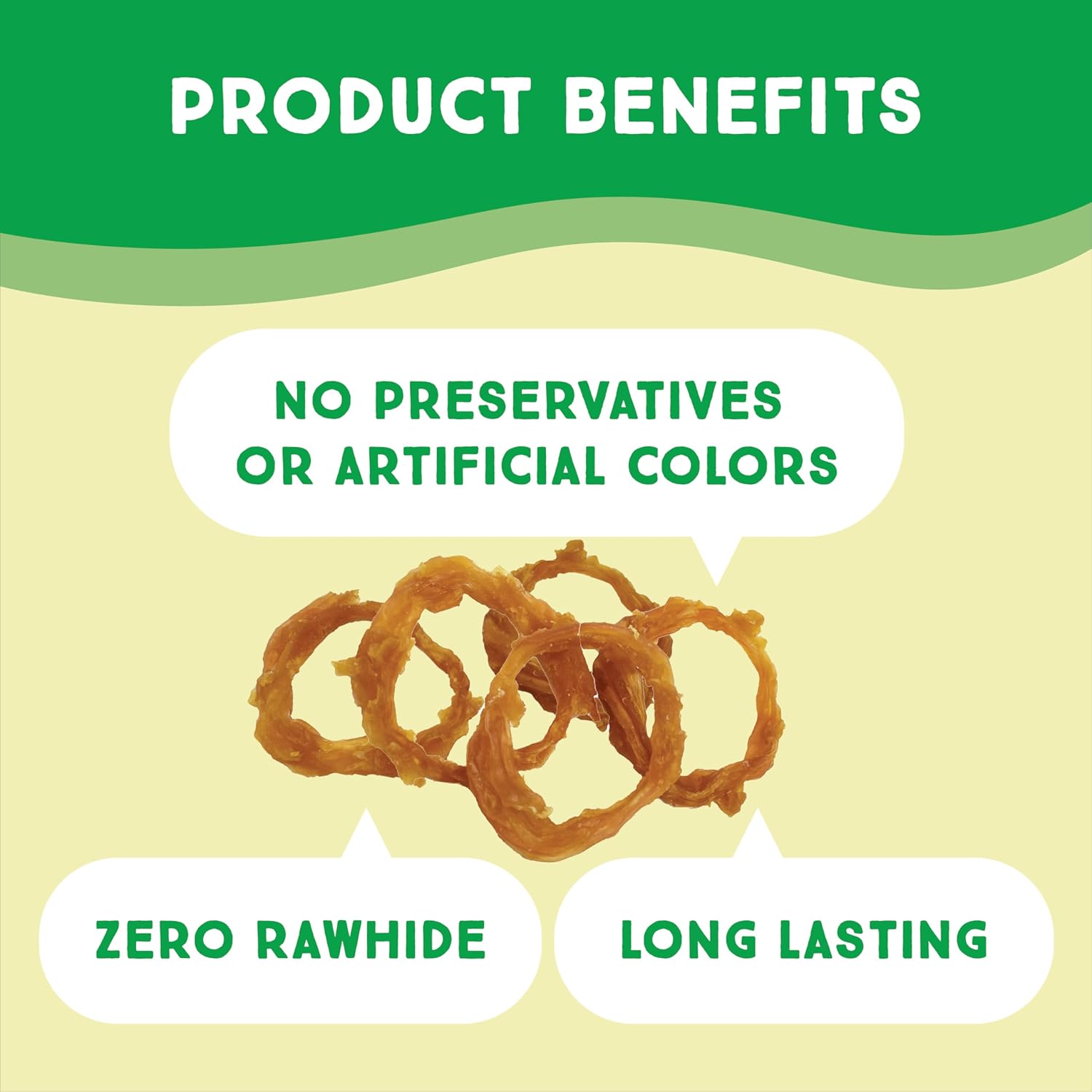 6-pack ultra chewy turkey tendon rings for dogs - premium all-natural hypoallergenic alternative to rawhide