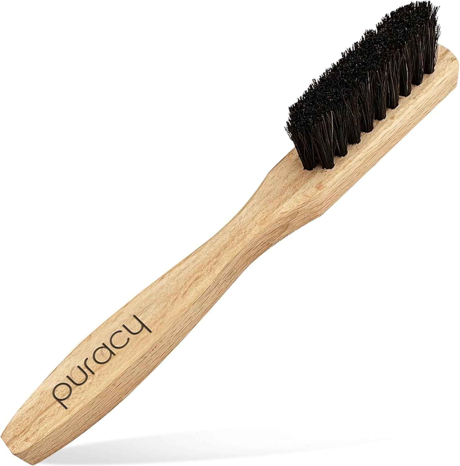 Puracy Laundry Stain Remover Brush for Tough, Deep, and Aged Clothing Stains, with Vegan Bristles for Safe and Effective Stain and Odor Elimination