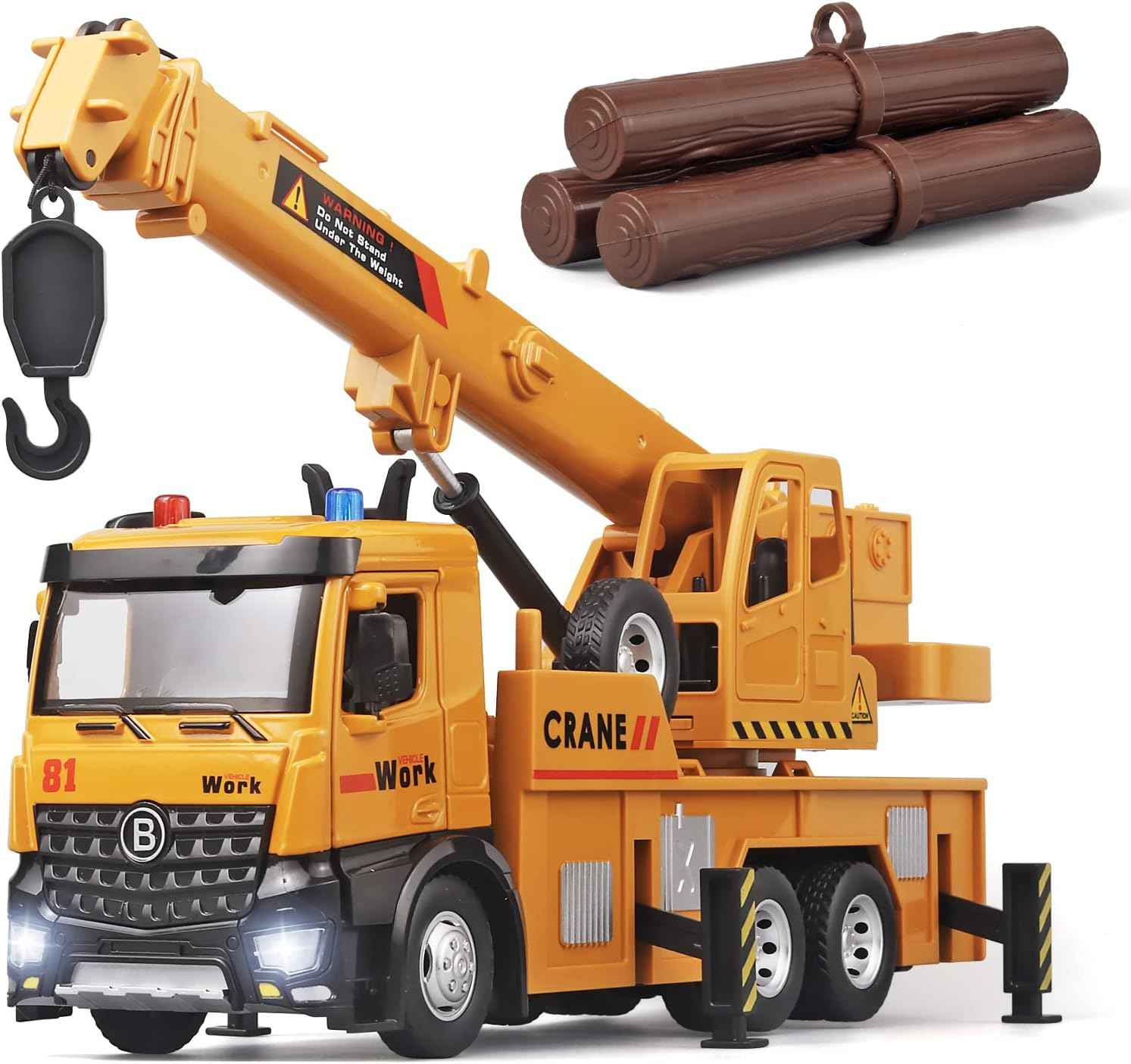 OANMYJJO Children Excavator Toy Metal DieCast Excavator Model，with Simulated Sound and lightdigger Toys，Excavator Toys for Boys 3-5 Year Old Gift