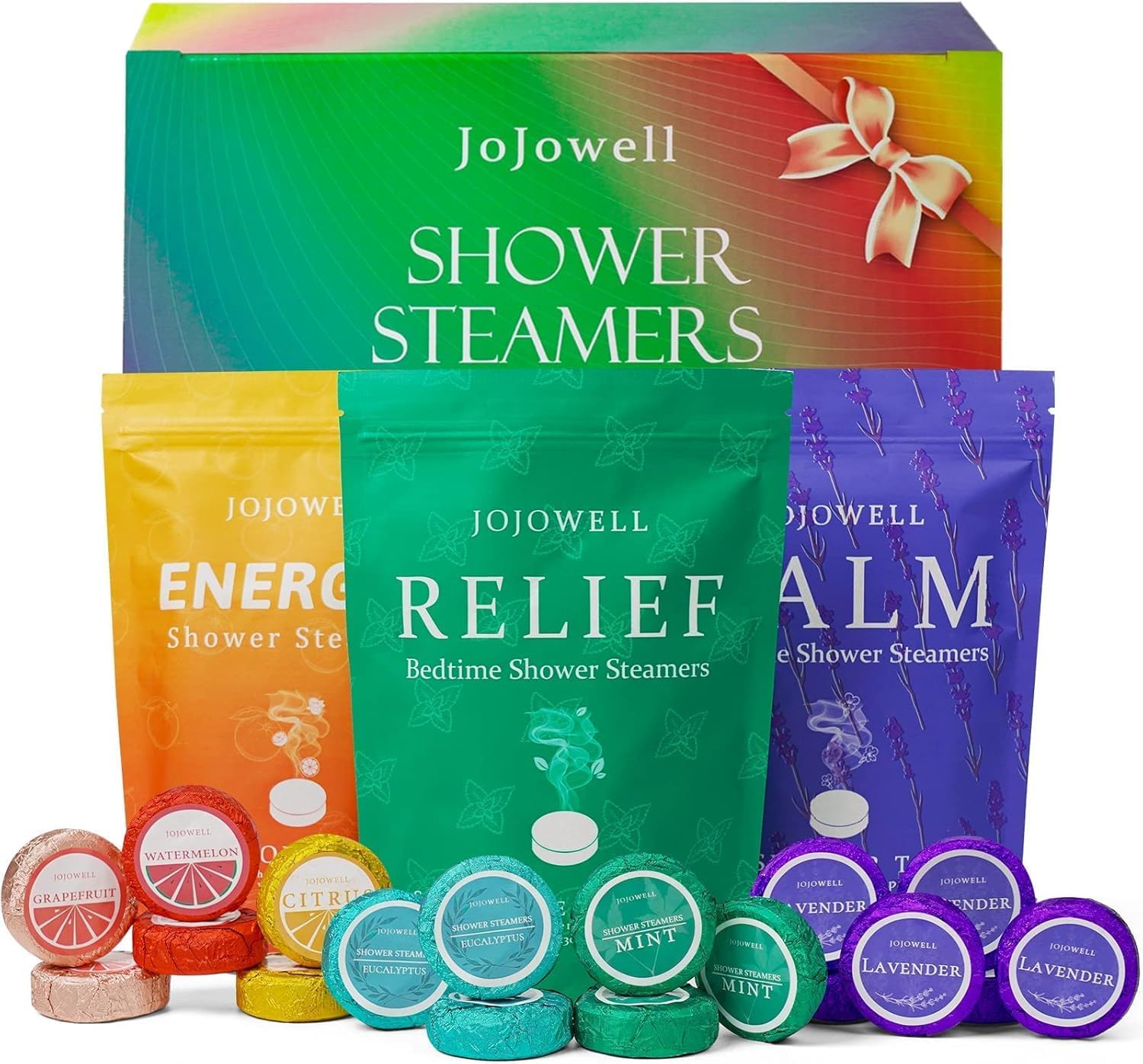 Shower Steamers Aromatherapy - 18 Pack Natural Essential Oils Relaxation Gift for Women, Men, Self Care Home Spa