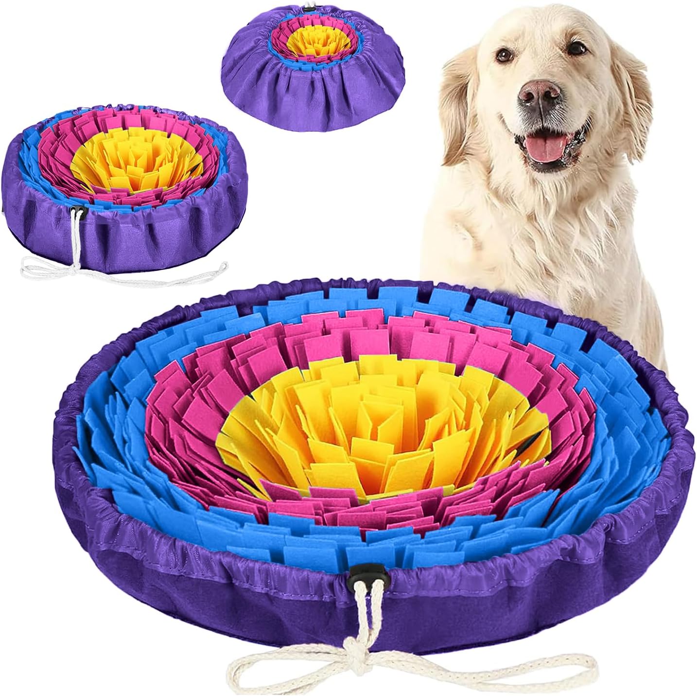 PET ARENA Snuffle Mat for Dogs - Adjustable Puzzle Toy for Large & Small Breeds
