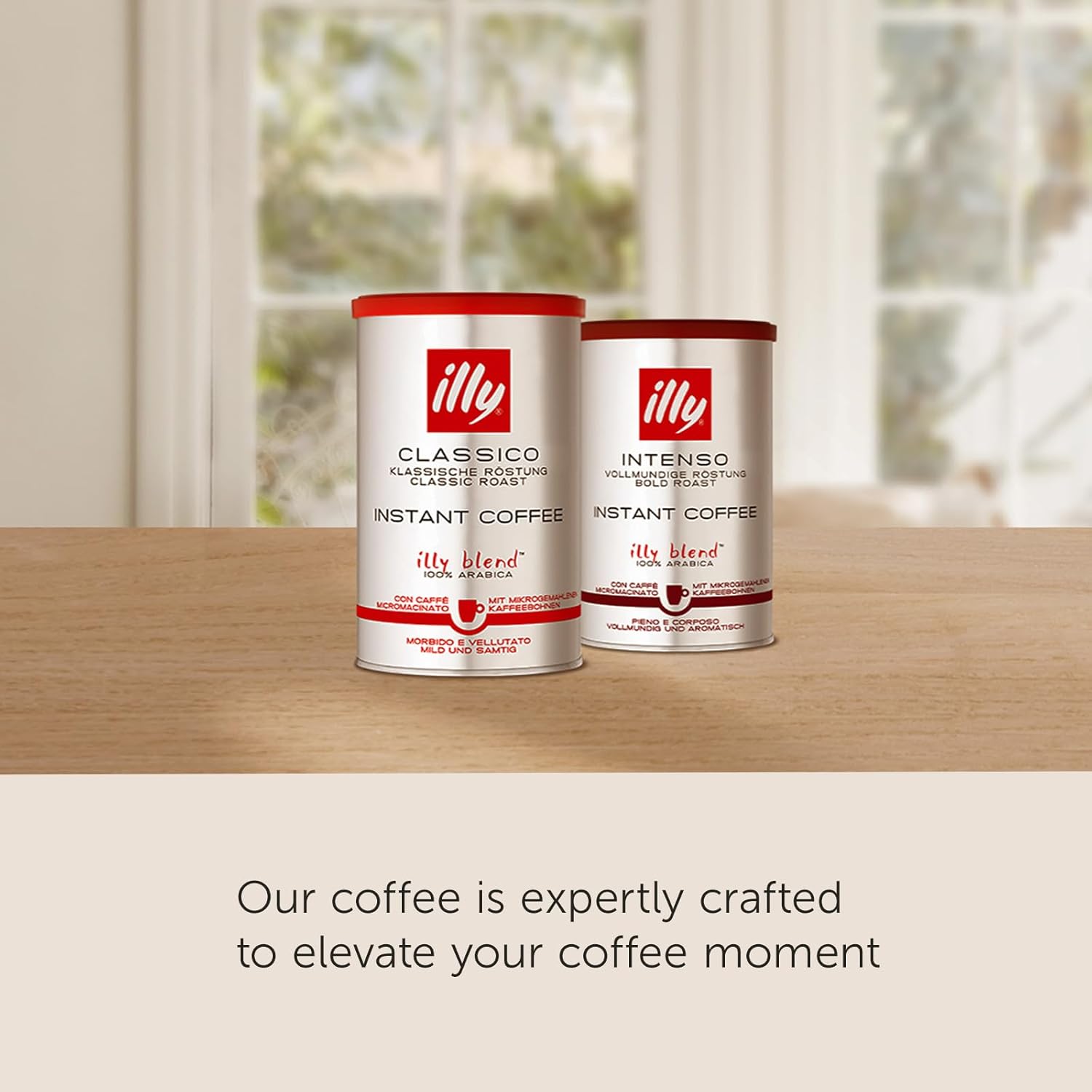illy Instant Coffee 100% Arabica Classico Medium Roast easy preparation roasted in Italy 3.3 ounce