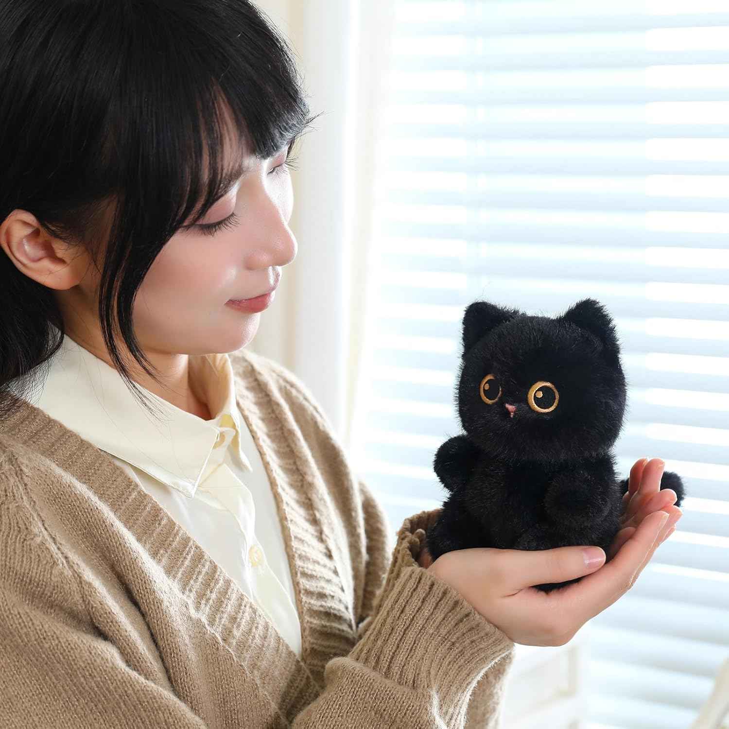 Ditucu Cat Stuffed Animals Cute Soft Plush Dolls Small Plushies Toys Gifts for Kids Grey 6 inch