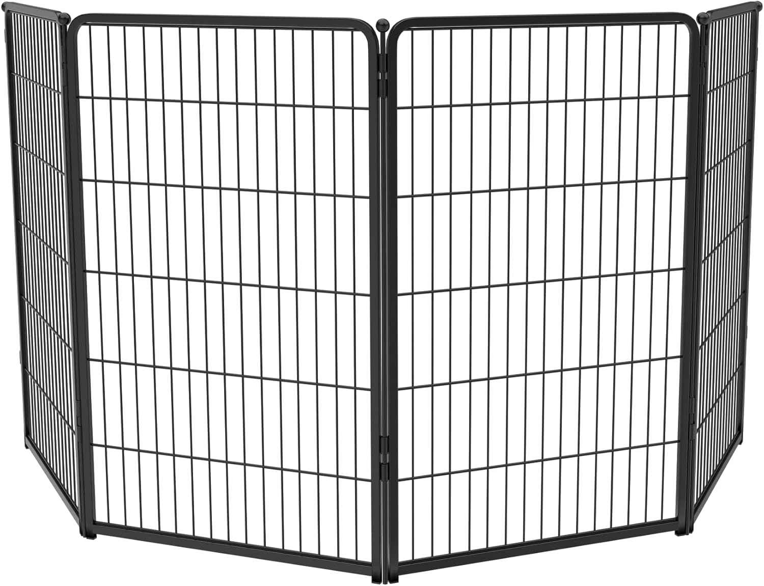FXW Homeplus Unleashed Indoor Dog Playpen - Stress-Free and Safe Play, Heavy Duty 24 Inch 6 Panels Dog Pen for Puppy and Small Dogs, Black│Patented