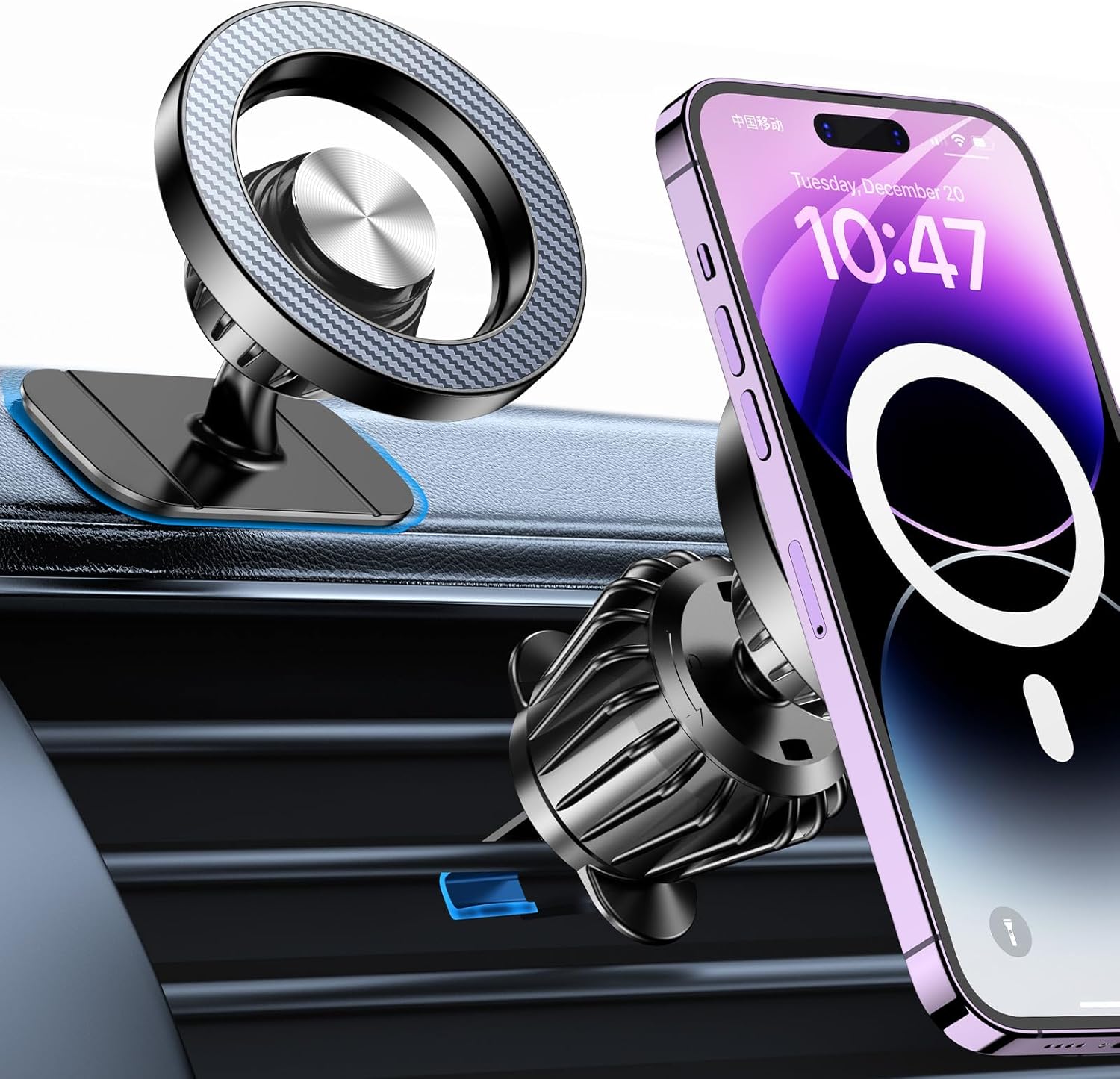Kaistyle for Magsafe Car Mount【20 Strong Magnets】Magnetic Phone Holder for Car Phone Holder Mount Dash Mounted Holders Cell Phone Holders for Your Car Accessories for Women Men for iPhone 17 16 15 14 - Rayz Mart