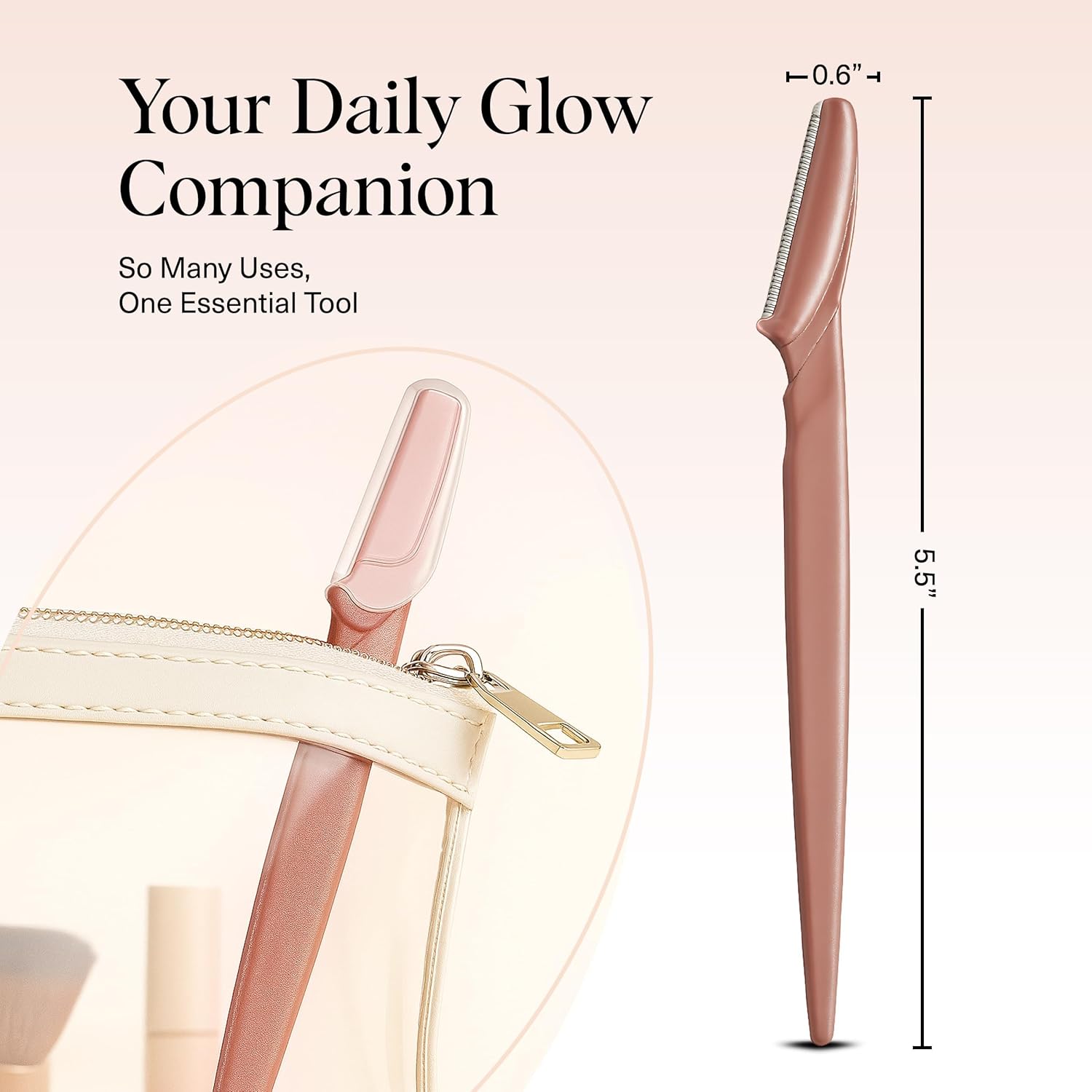 kitsch dermaplane razor terracotta 12 pieces exfoliating facial skin care tool facial hair removal