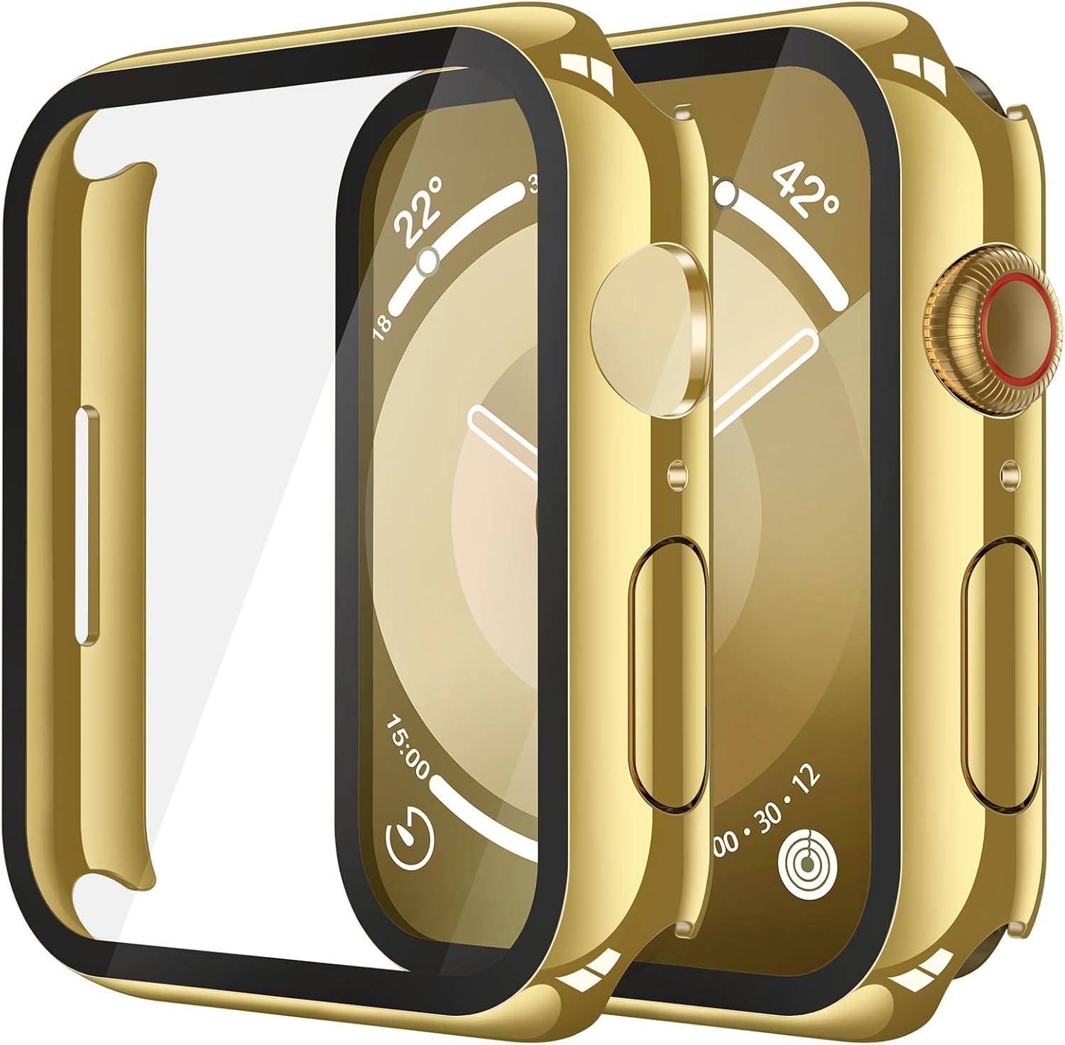 Misxi tempered glass case for Apple Watch Series 7 (2021) 46mm and Series 6 watch