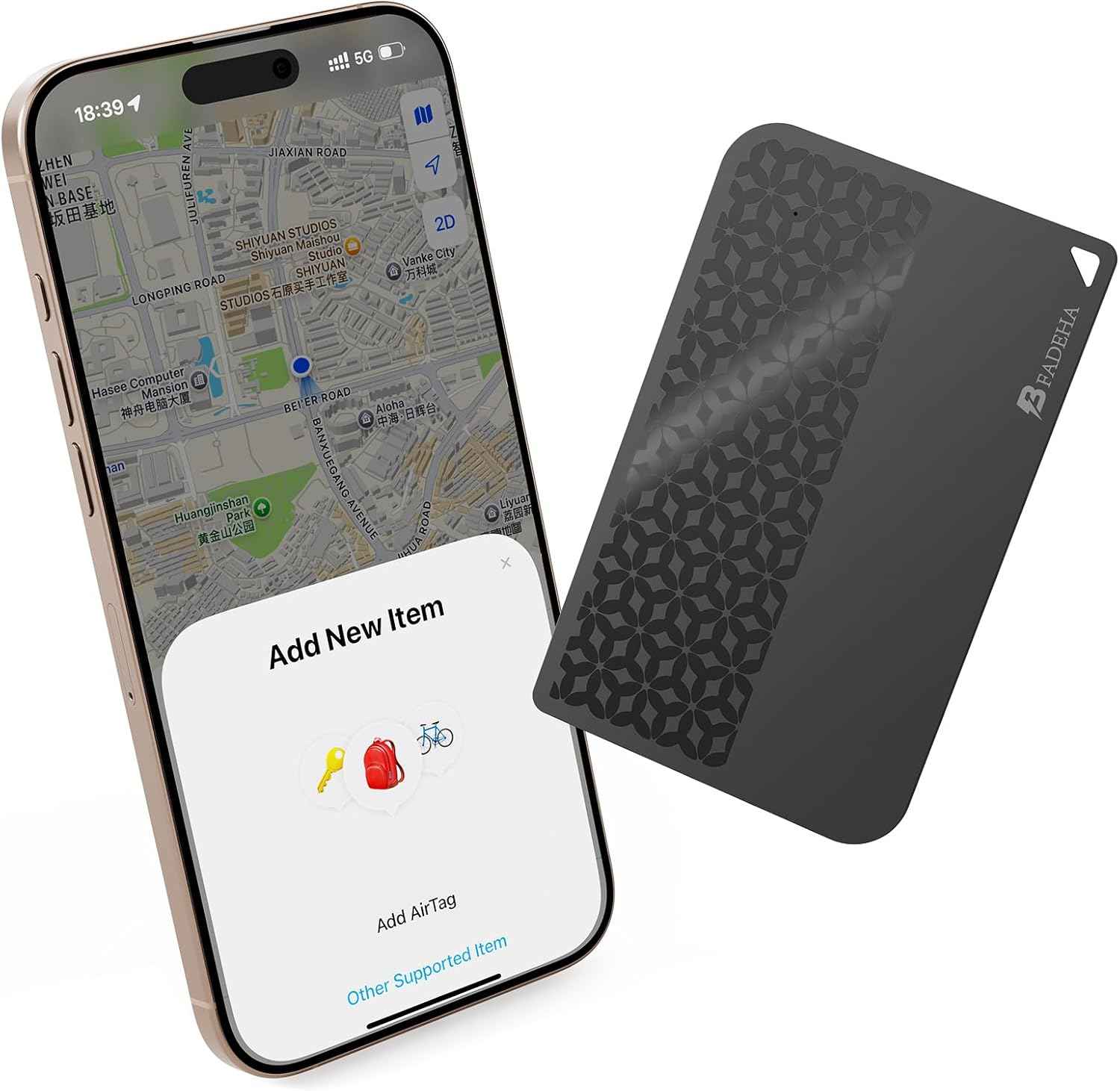 2026 [Apple MFi Certified] (iOS Only) Bluetooth Air Tracker Tag Smart Card for Apple Find My iPhone Wallet GPS Tracker, 5-10 Years Staying Power, Keys Finder and Item Locator for Keys, Bags, Passport