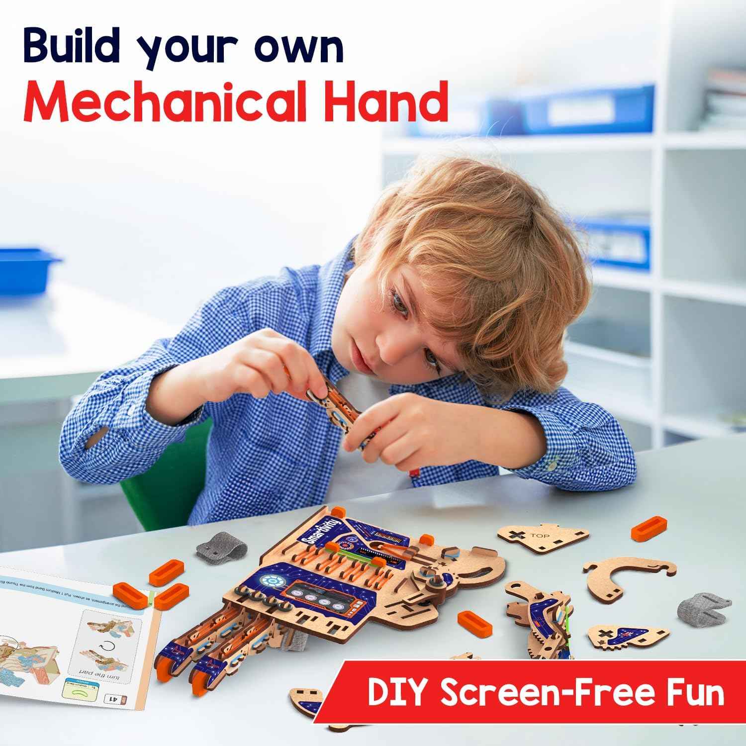 Smartivity DIY Robotic Mechanical Hand STEM Toy for Kids 8-14 Years Old | Parents Choice Award Winner I Birthday Gift for Kids | Engineering Kit for 8, 9, 10, 11, 12, 13, 14 Years Old Boys & Girls