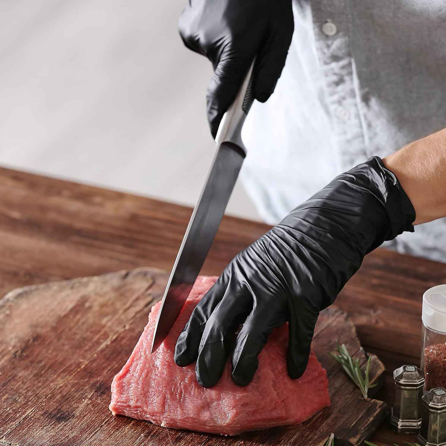 Schneider Vinyl Synthetic Exam Gloves, 4 Mil, Latex Free Disposable Gloves for Medical, Cooking, Cleaning, and Food Prep