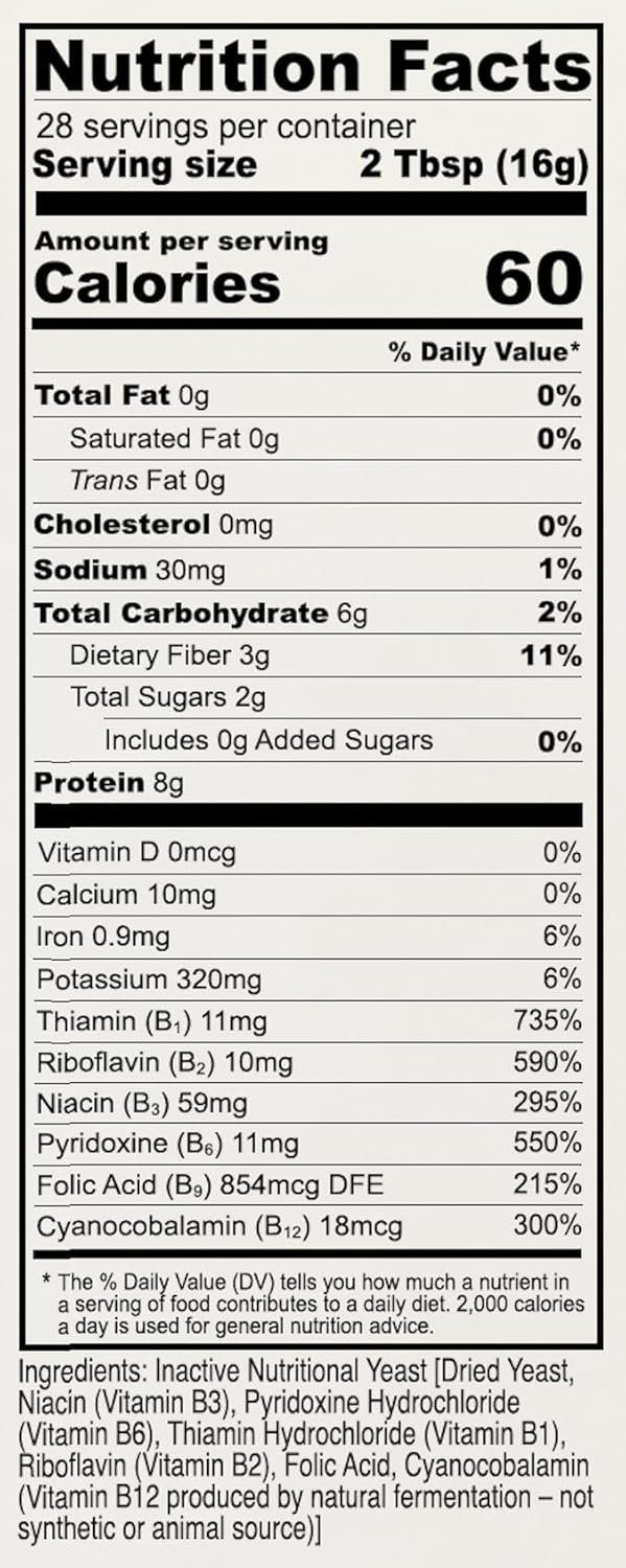 anthony's premium nutritional yeast flakes 1 lb fortified gluten free non gmo vegan nutrition