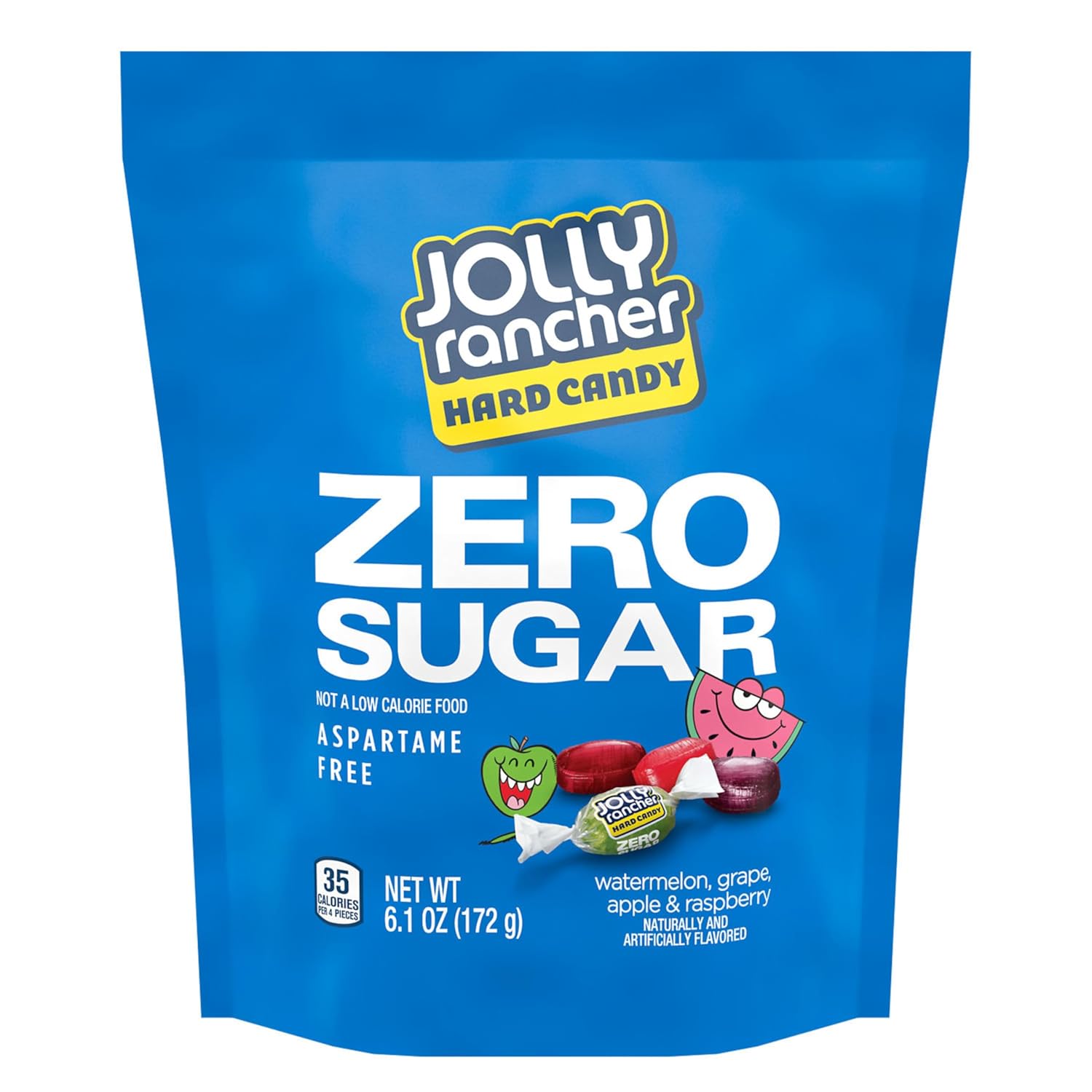 Jolly Rancher zero sugar assorted fruit flavored hard candy 6.1 oz bag