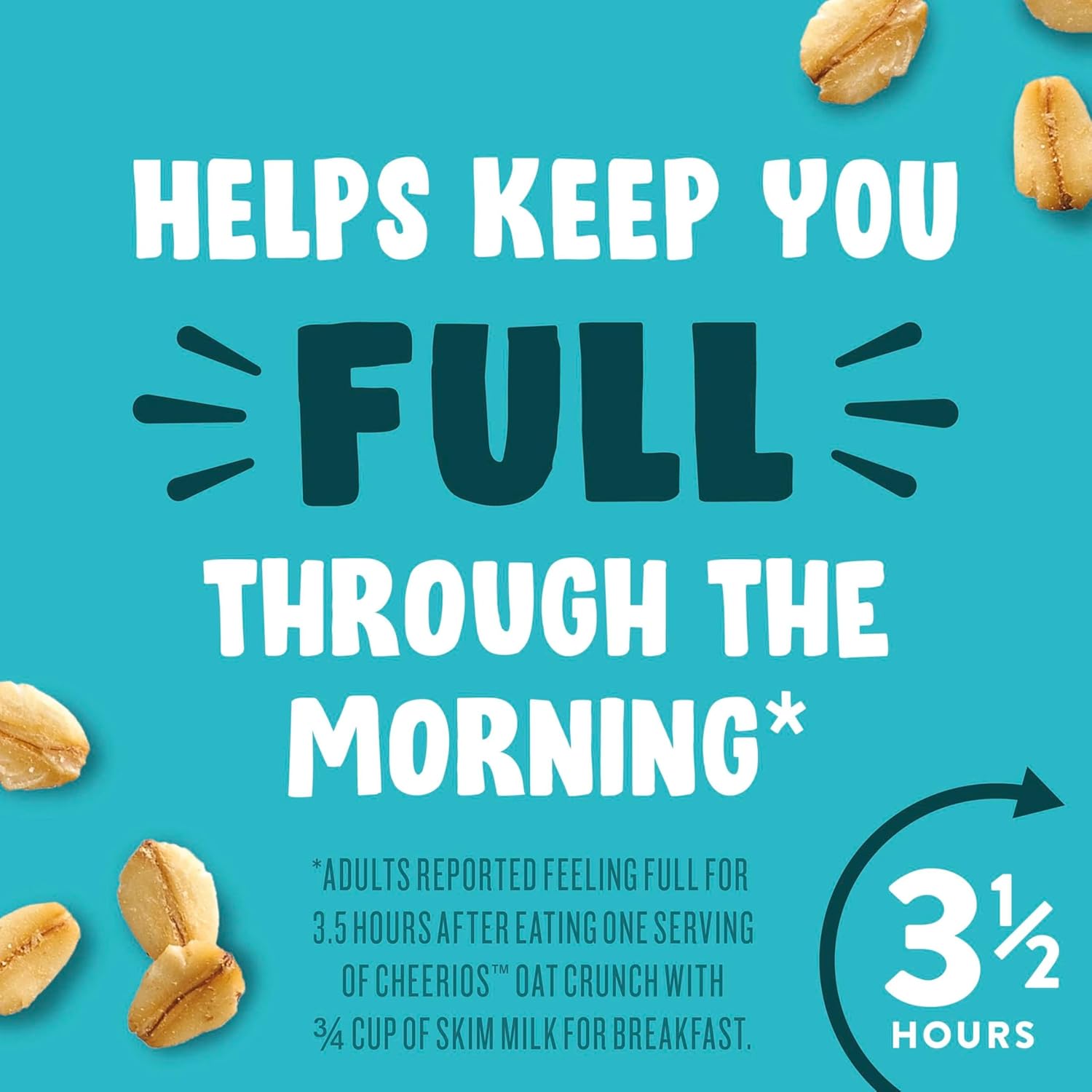 Cheerios Oat Crunch Oats 'N Honey Breakfast Cereal, 24 oz Family Size, Whole Grain, Multigrain