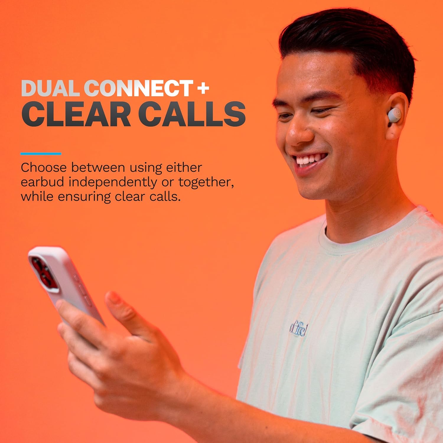 JLab Go Air Pop+, True Wireless Earbuds, Bluetooth Earbuds with Microphone, Dual Connect, EQ3 Sound, Mint Green