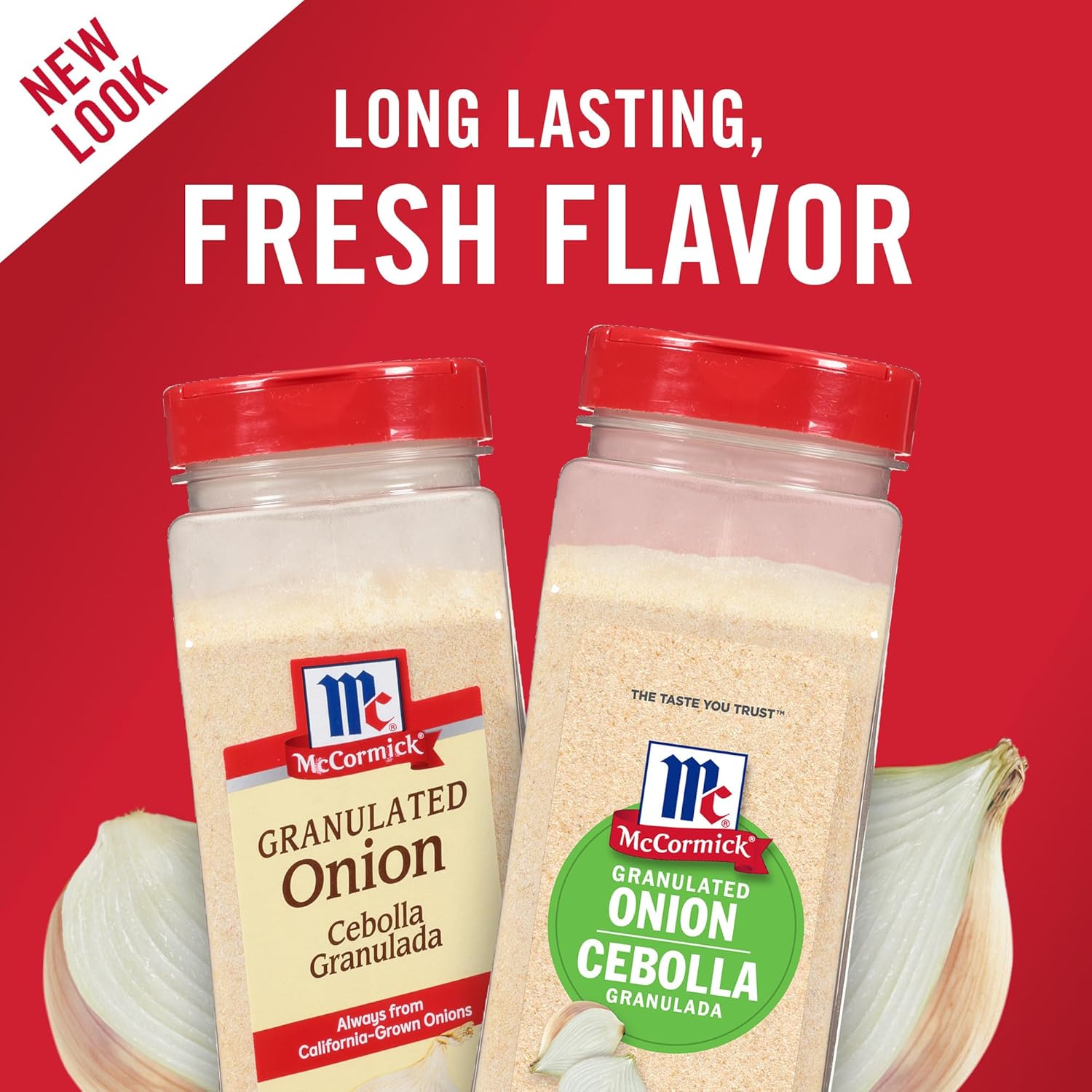 McCormick Granulated Onion - 18 oz - Savory Pure Onion Flavor for Cooking - Convenient Onion Substitute