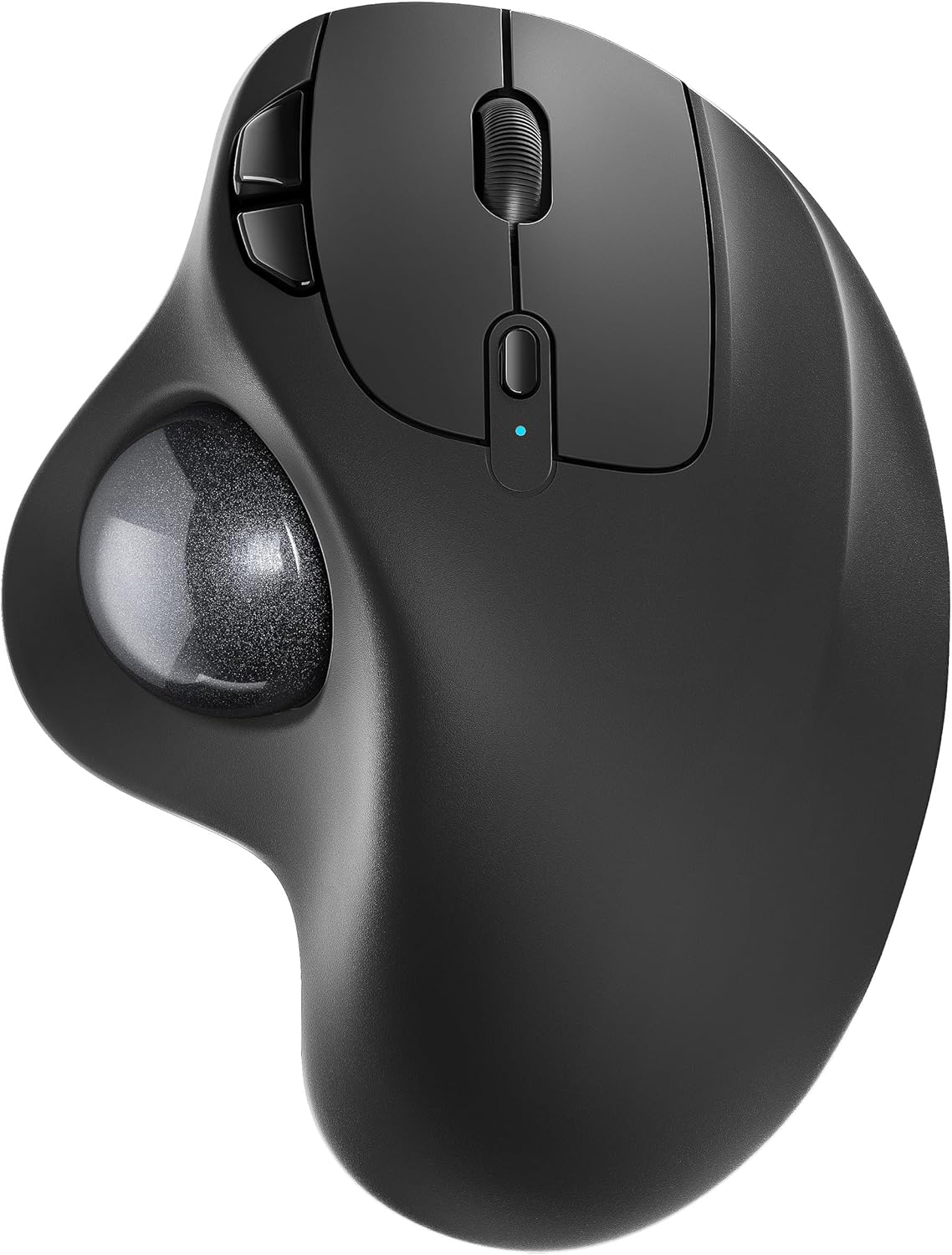 Nulea M501 wireless trackball mouse, rechargeable ergonomic, easy thumb control, precise tracking, 3 device connection, PC, laptop, Mac, Windows compatible