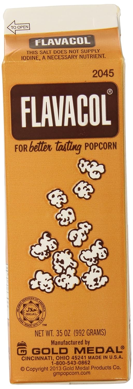 gold medal prod. 2045 flavacol seasoning popcorn salt, 35oz, authentic movie theater taste