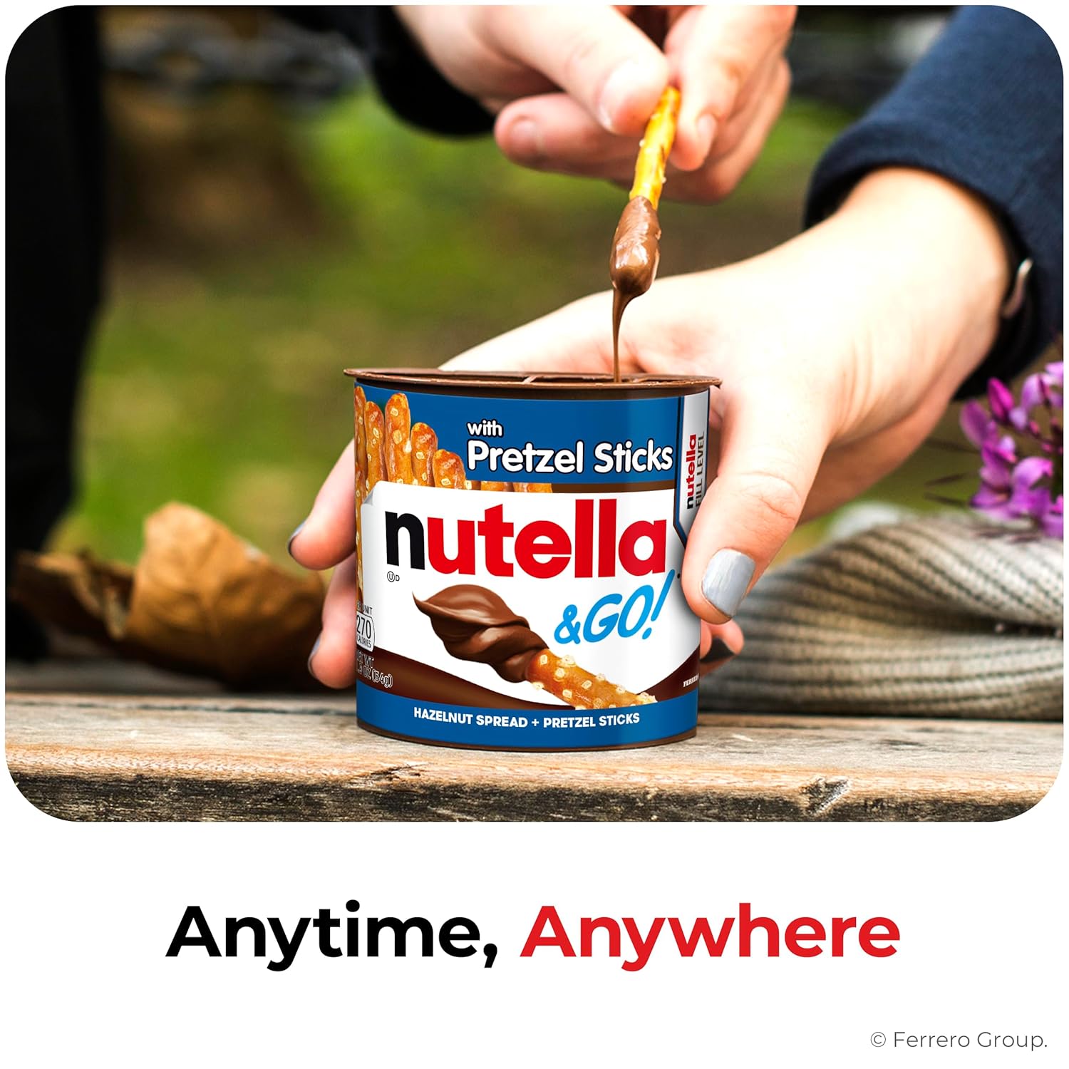 Nutella & GO! 12-pack snack cups with hazelnut spread and pretzel sticks, 1.9 oz each