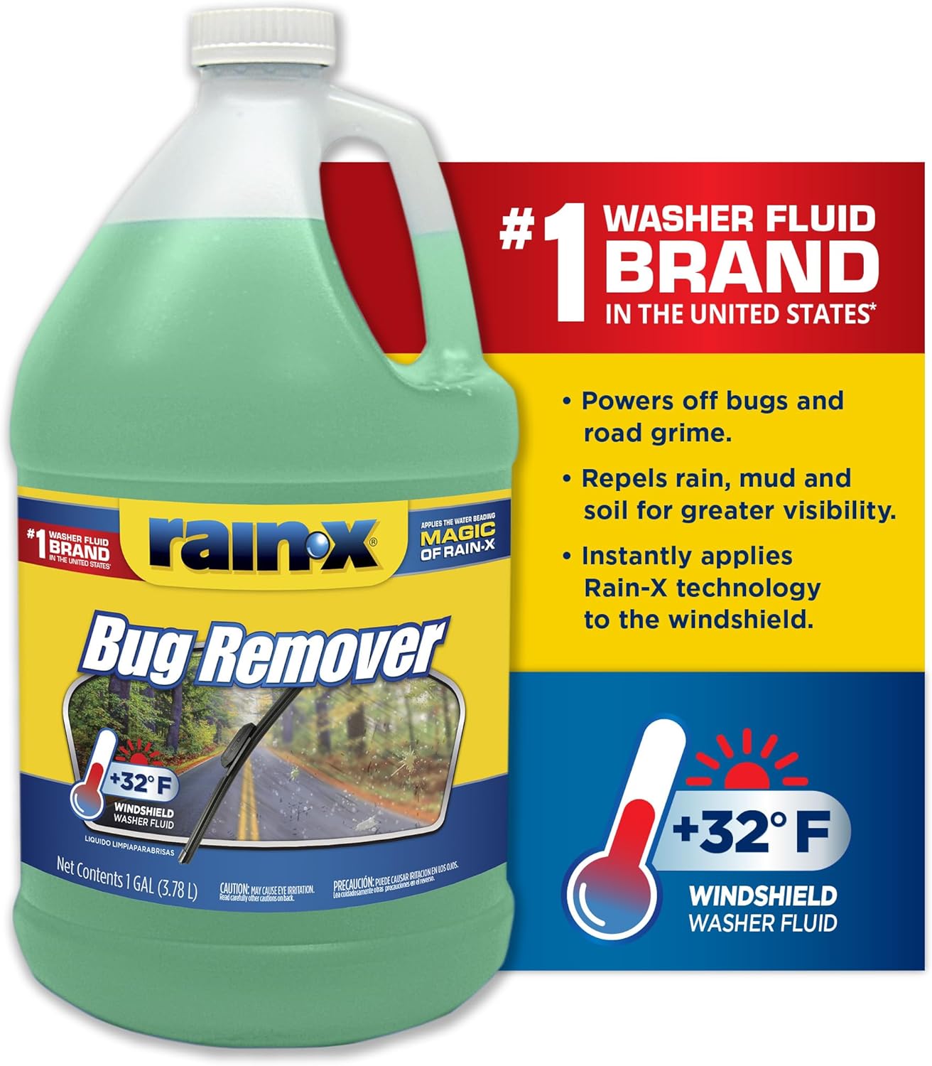 Rain-X RX68806 Bug Remover WWF Headlight & Glass Restoration Cleaner 7oz