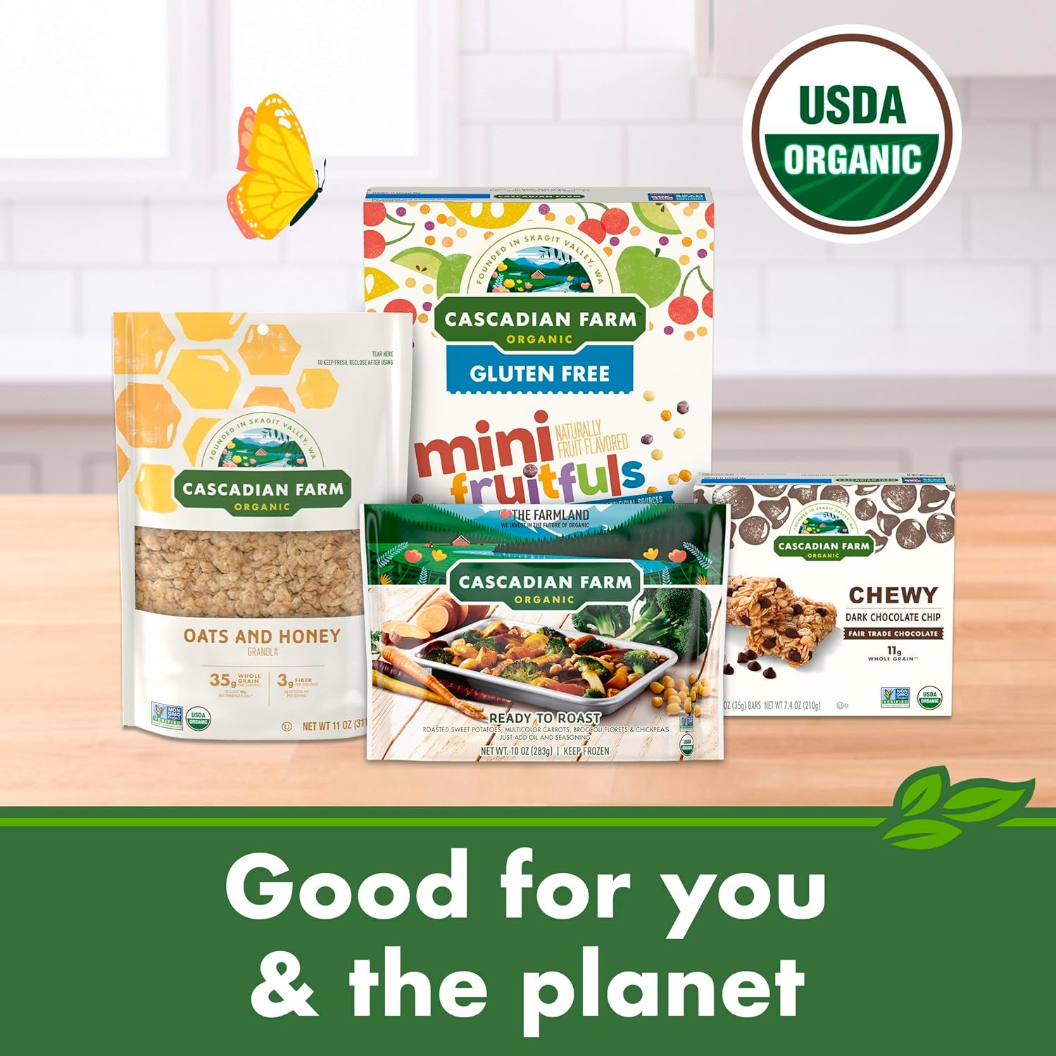 Cascadian Farm Organic Fruitful O's Cereal, Gluten Free, 10.2 oz, Whole Grain, Non-GMO, USDA Organic