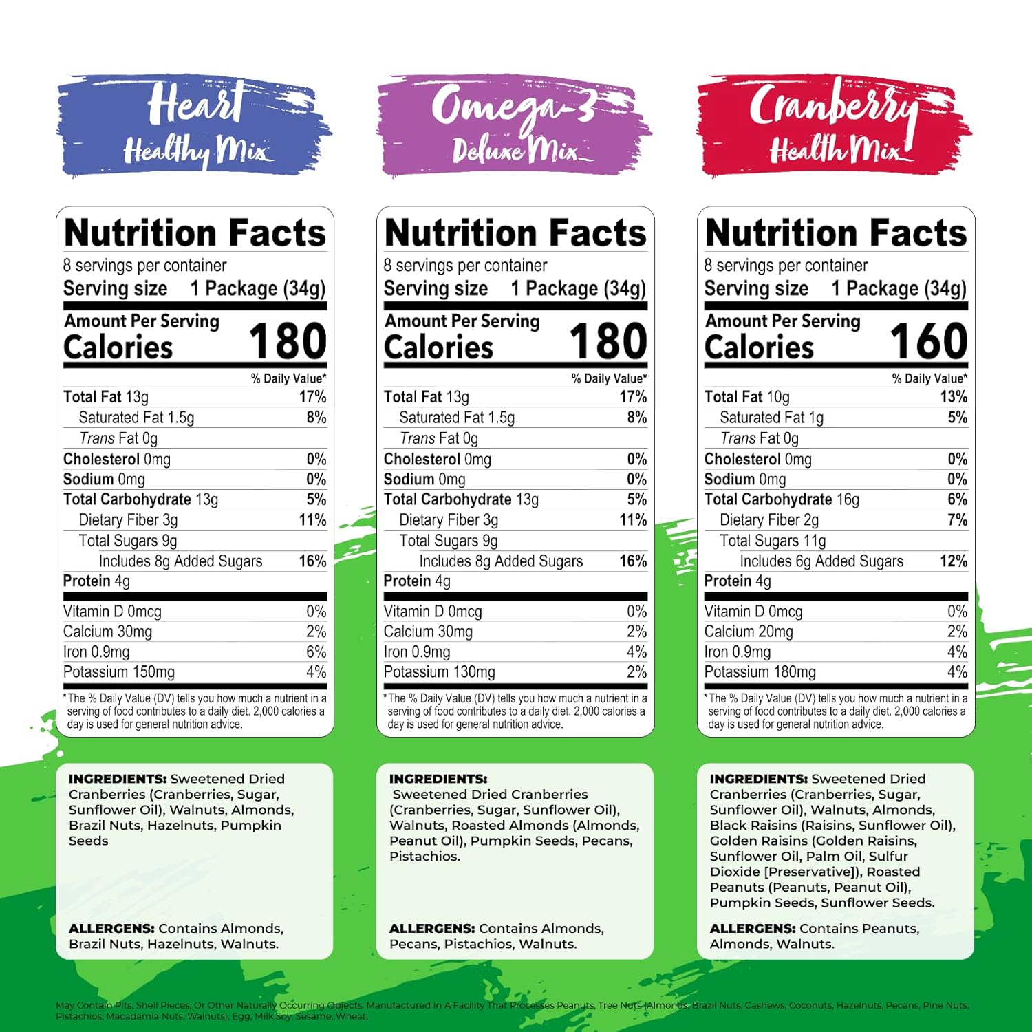 natures garden healthy trail mix snack pack (28.8 oz, vegan, gluten-free)