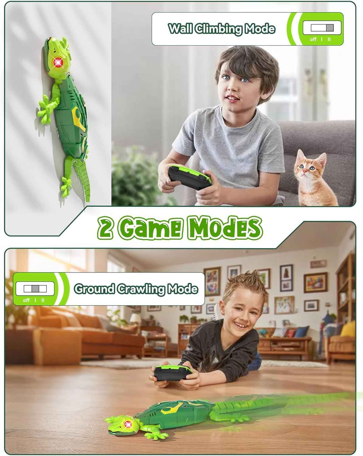 Wall Climbing Lizard,Wall Crawler Robot Gecko Remote Control,Floor Ceiling Crawling Electric Lizard Rc Car Toy,Cool Kids Toys,Christmas Birthday Gifts for 3 4 5 6 7 8 9 10+ Year Old Boys Girls Teens