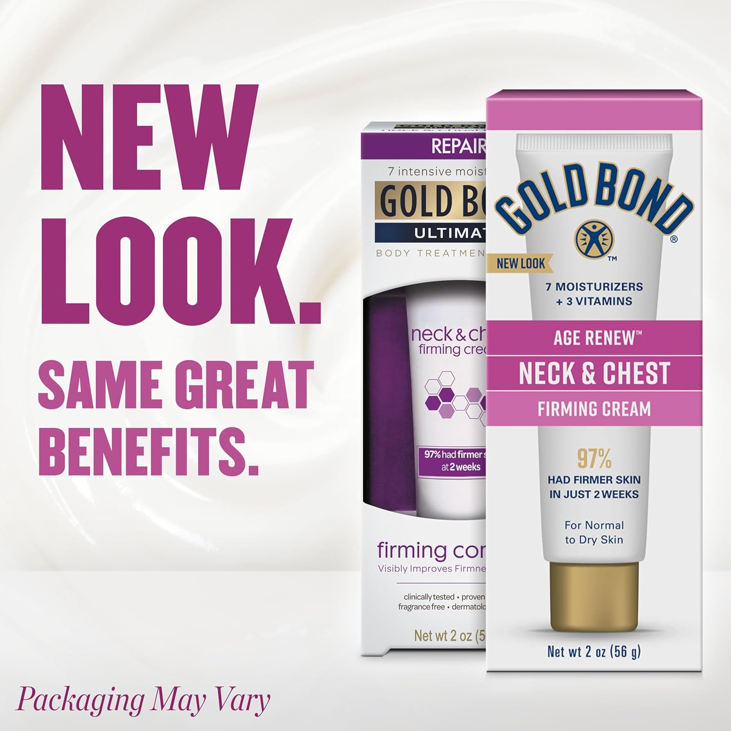 Gold Bond age renew neck & chest firming cream, 2 oz, clinically tested skin firming cream for aging skin