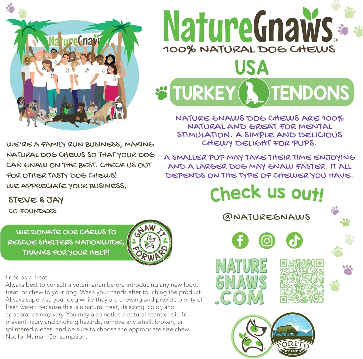 nature gnaws usa turkey tendons for small medium large breed dogs 4oz grain free reward snack