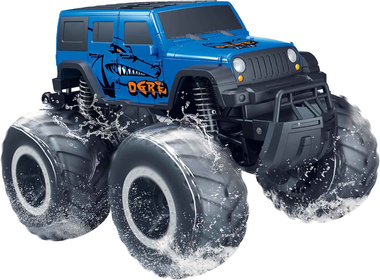 Threeking 1:16 Waterproof Monster Truck Toys RC Cars Amphibious Remote Control Car Trucks 4WD All Terrain Off-Road Pickup Toy for 6 7 8 9 10 11 12 Year Old Boys Girls Kids Gifts Presents
