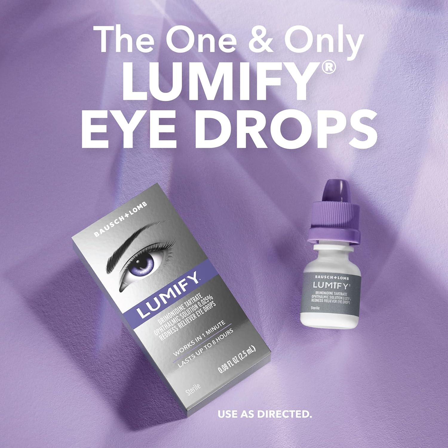Lumify eye drops for red eyes relief 0.08 fl oz 2.5ml fda approved