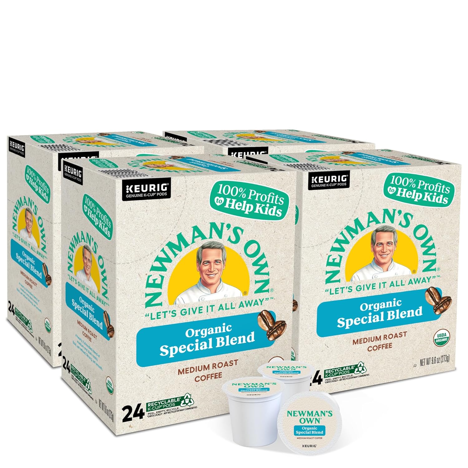 newman's own organics special blend keurig k-cup pods medium roast 96 count