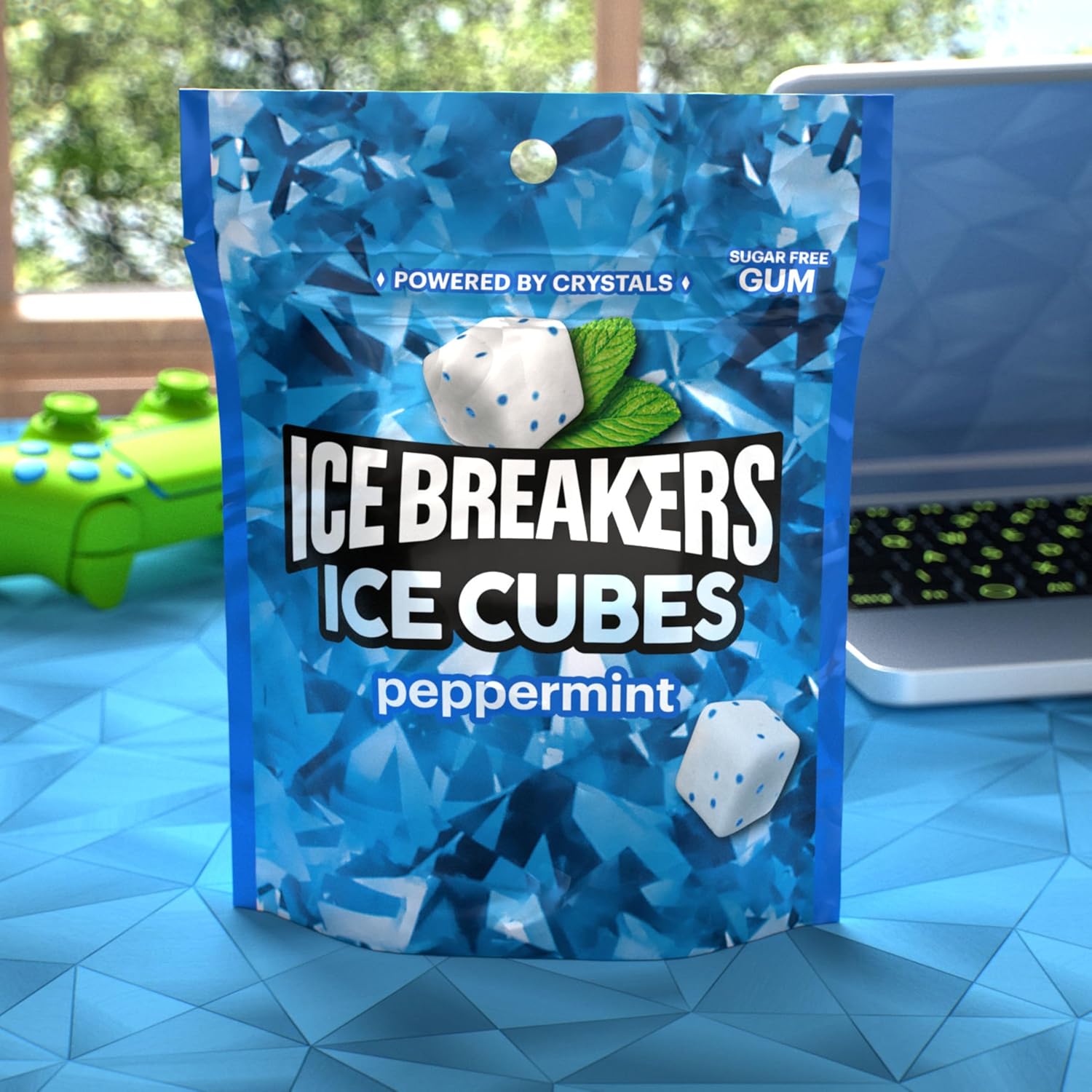 ICE BREAKERS Peppermint Sugar Free Chewing Gum 8.11 oz, 100 pieces in a resealable pouch