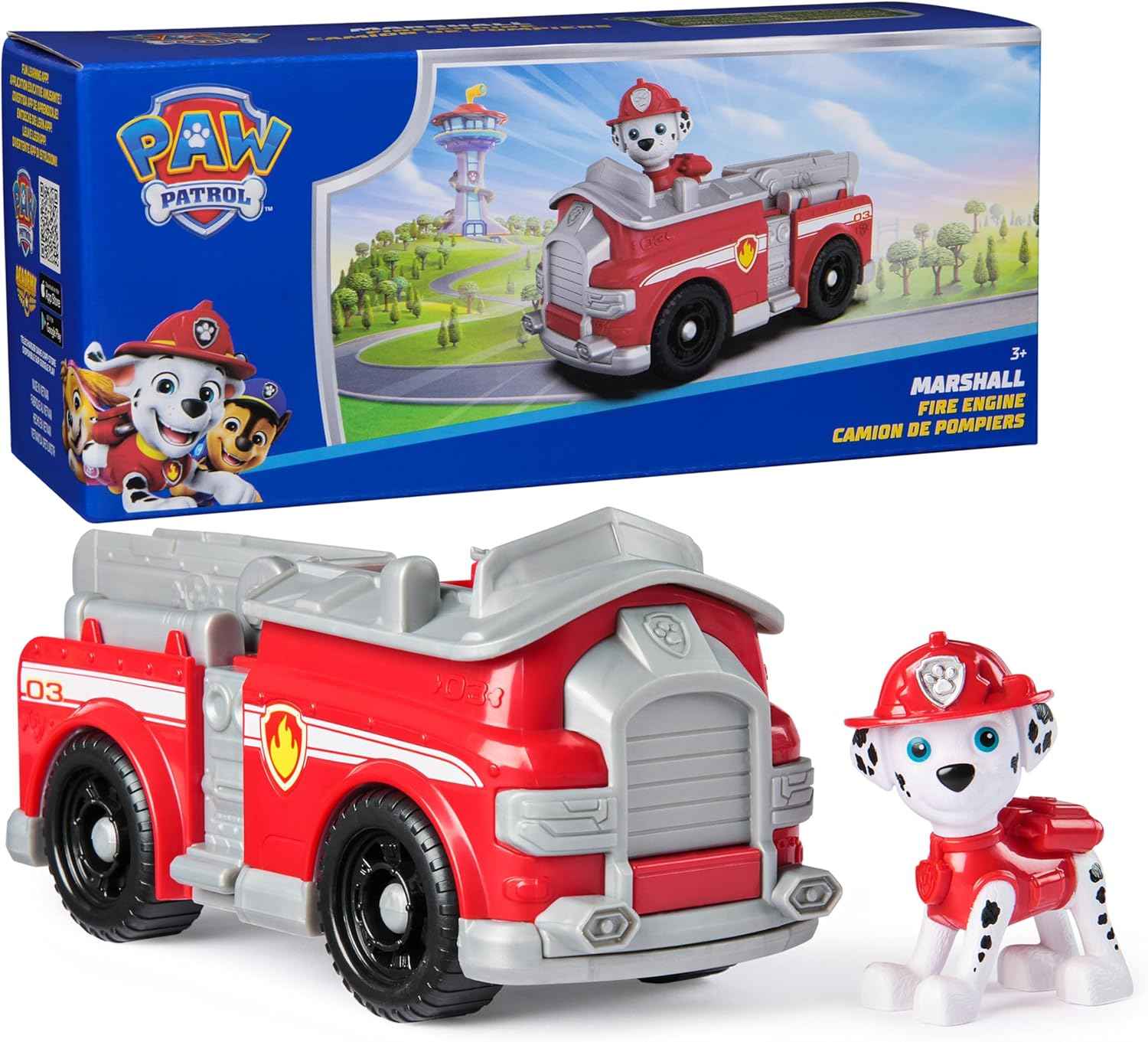 PAW Patrol, Chase’s Patrol Cruiser, Toy Car with Collectible Action Figure, Sustainably Minded Kids Toys for Boys & Girls Ages 3 and Up